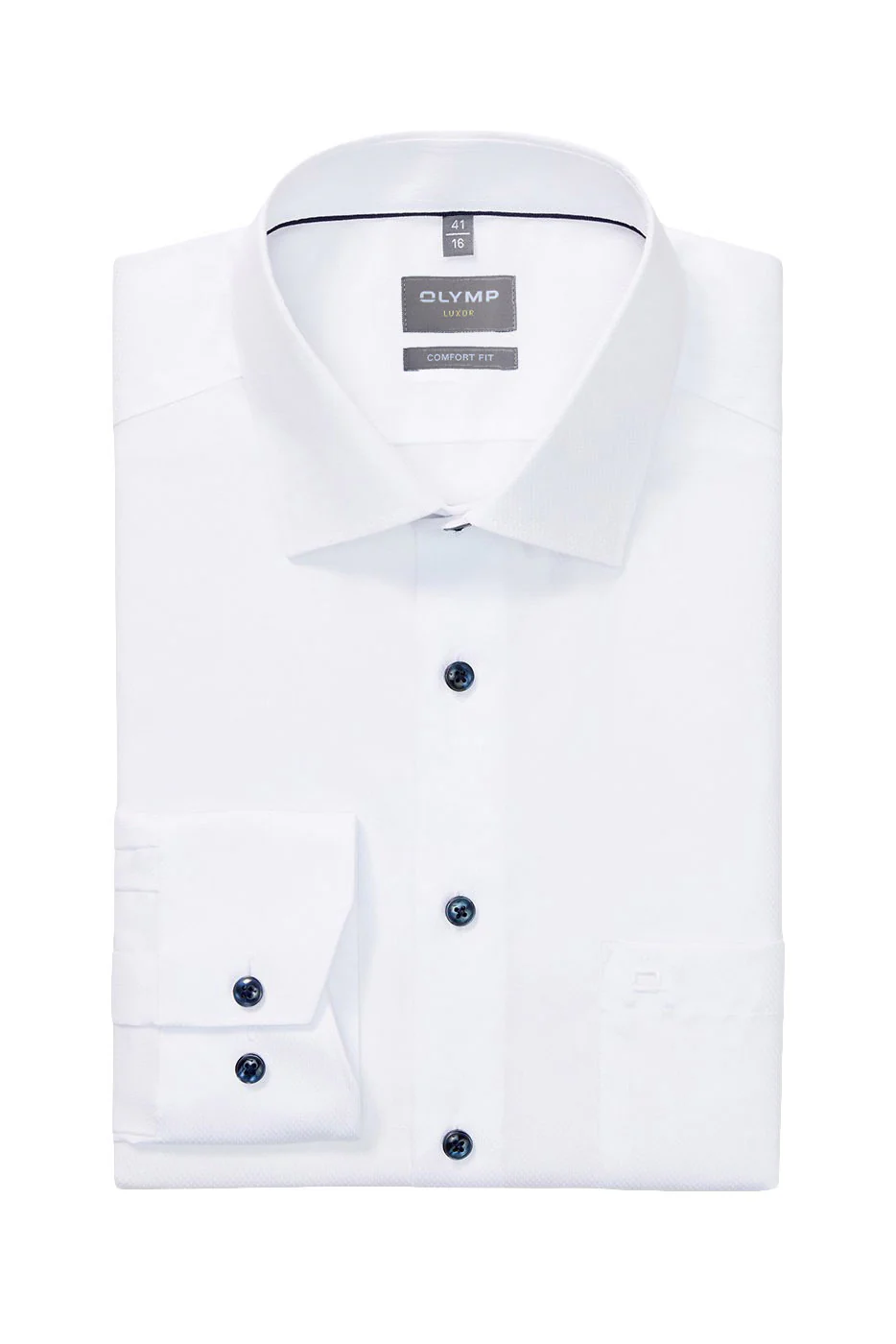 Luxor Comfort Fit Royal Oxford Long Sleeve Shirt - White