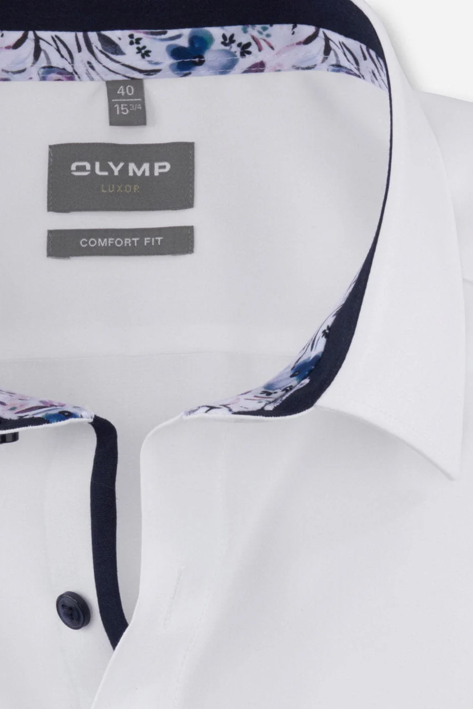 Luxor Comfort Fit Short Sleeve Shirt with Trim - White - Image 2