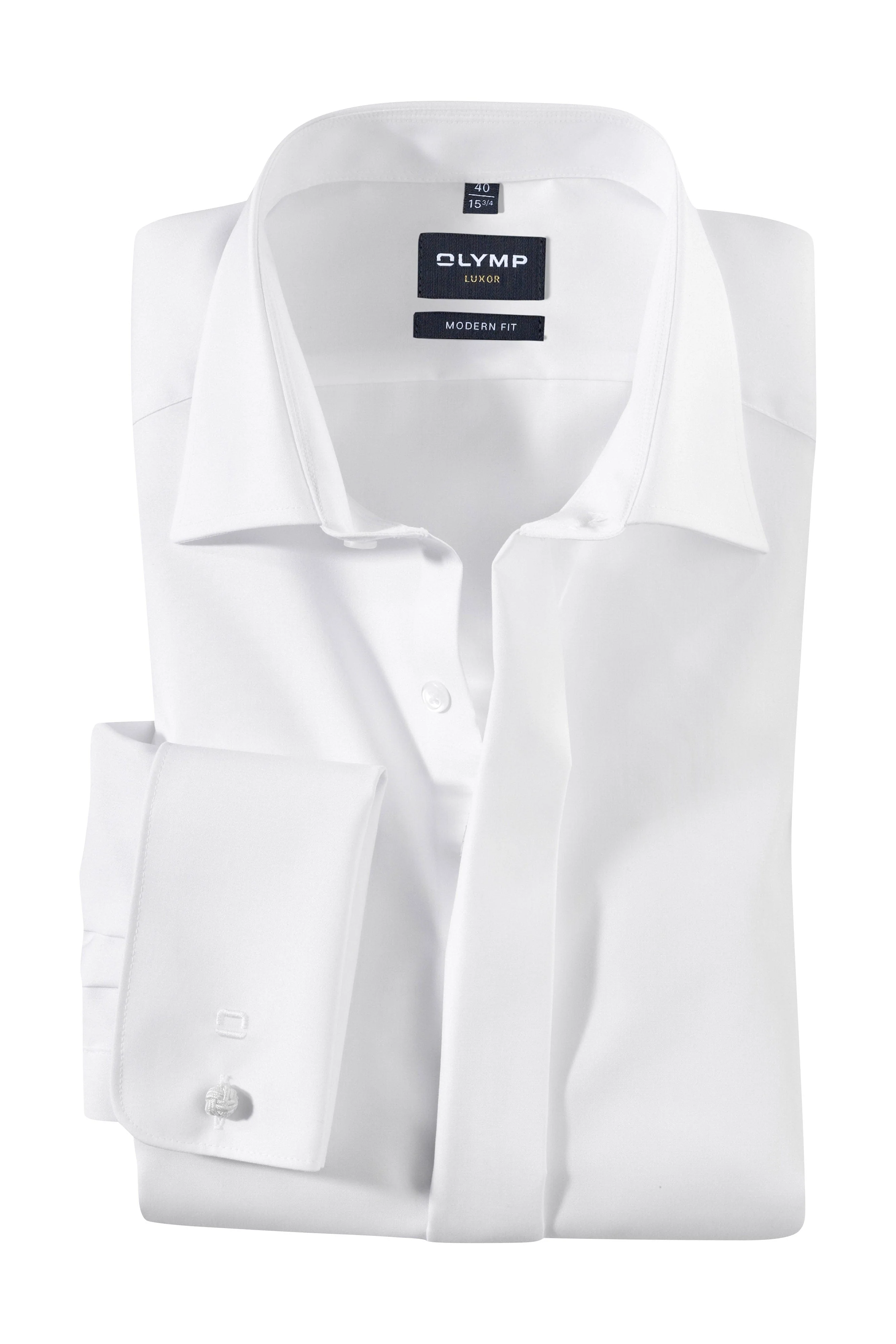 Luxor Modern Fit Double Cuff Dress Shirt - White