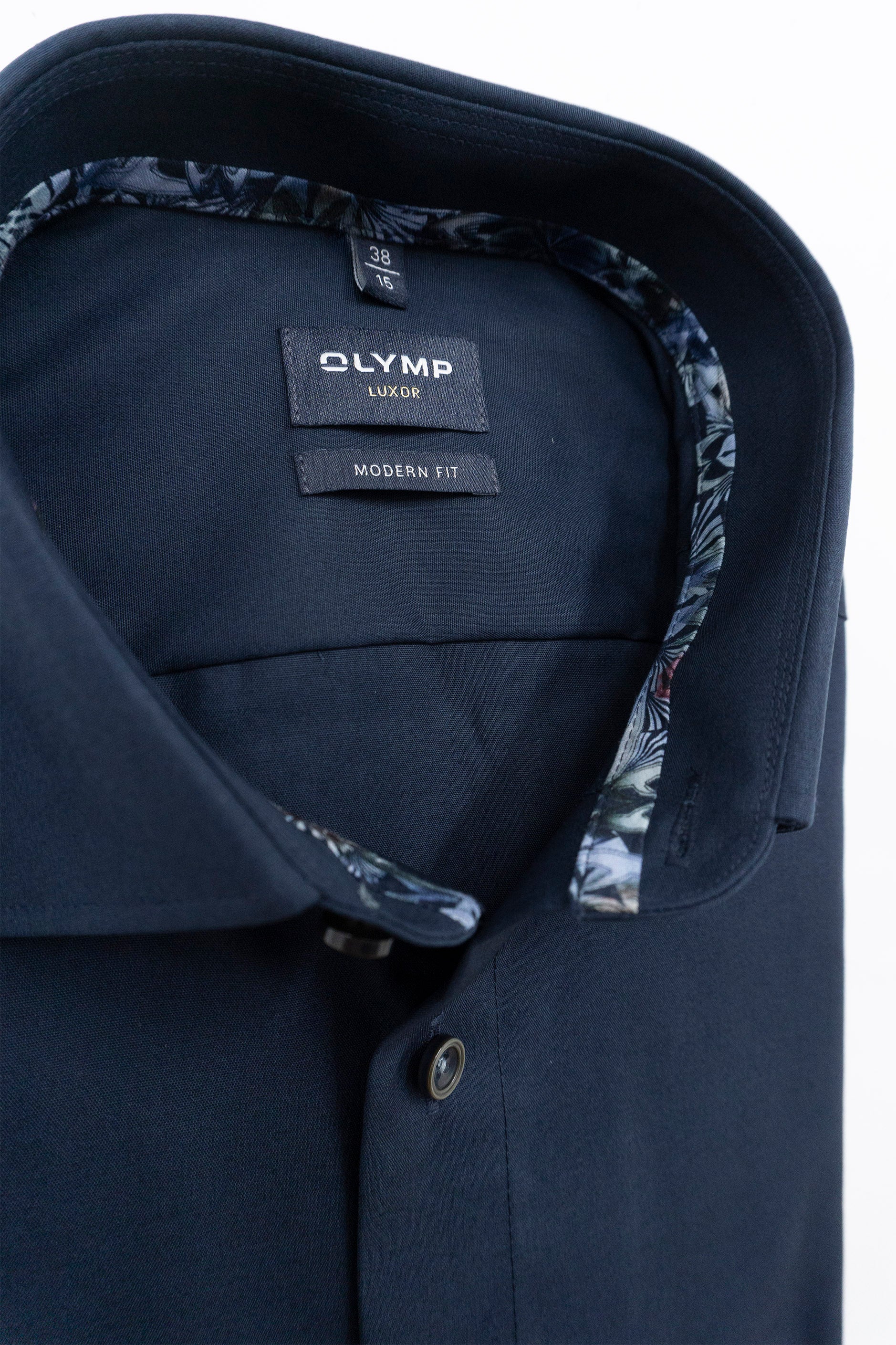 Luxor Modern Fit Long Sleeve Shirt - Navy - Image 2