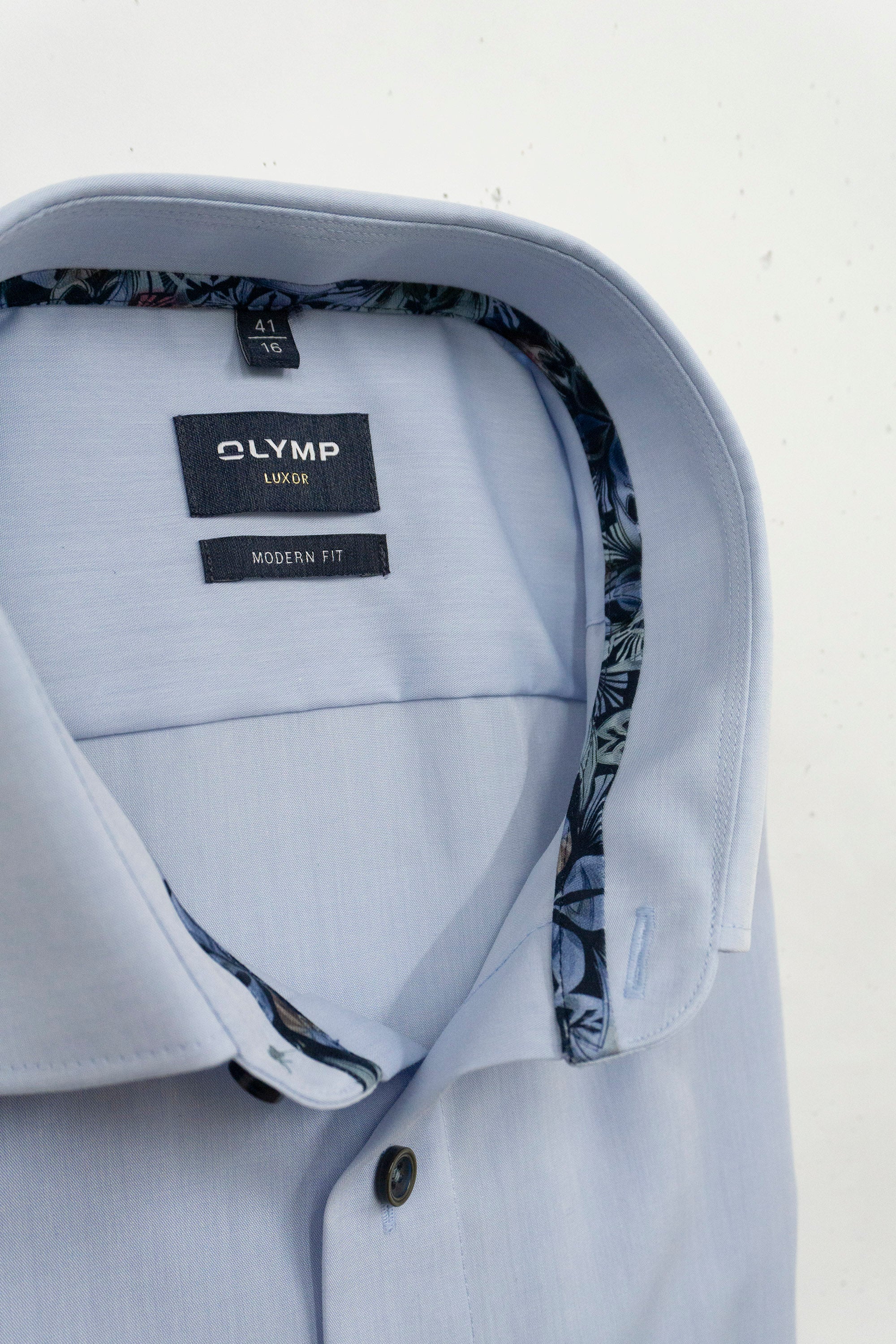 Luxor Modern Fit Long Sleeve Shirt - Pale Blue - Image 2