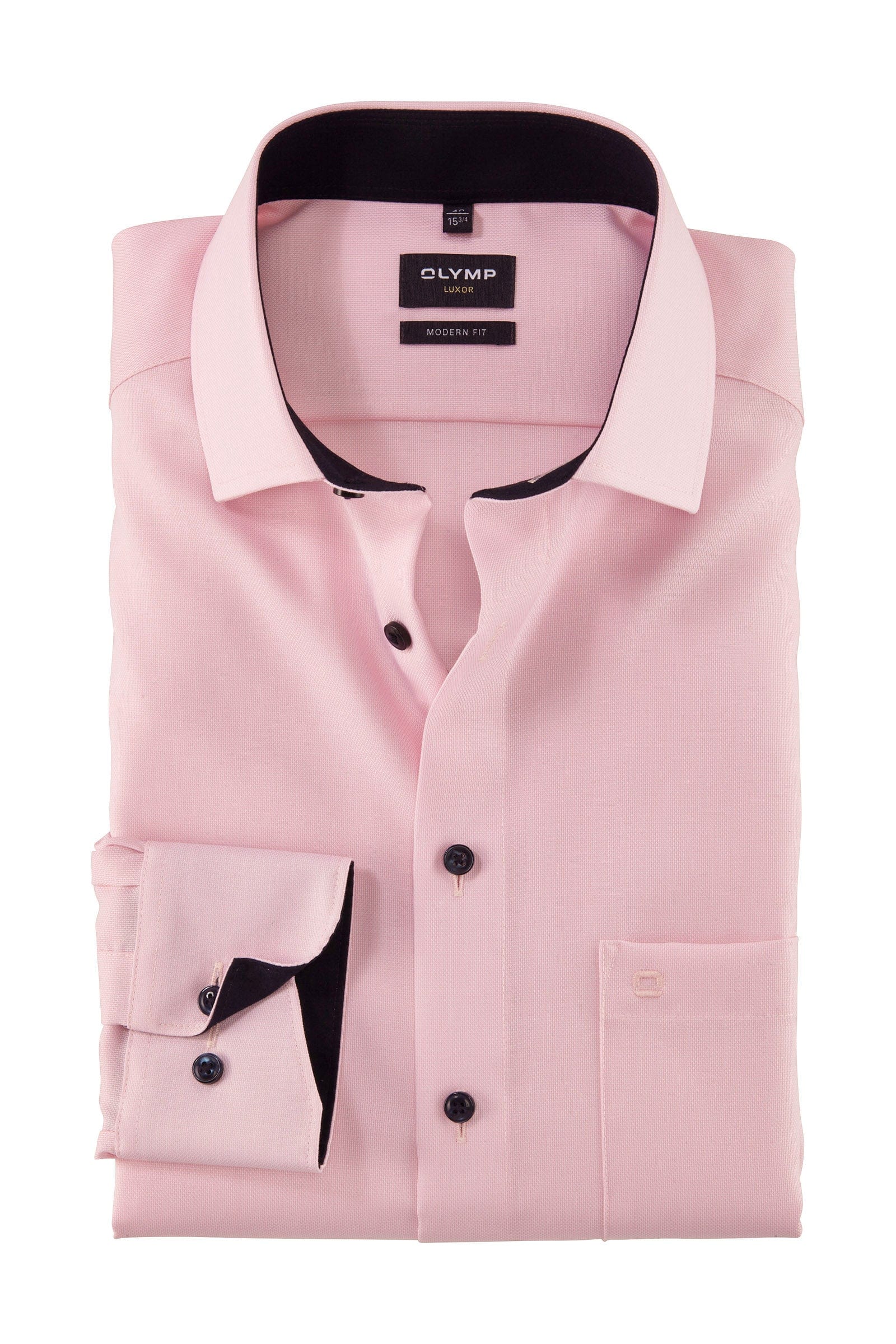 Luxor Modern Fit Oxford Long Sleeve Shirt - Rose