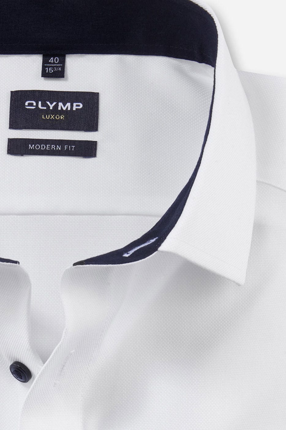 Luxor Modern Fit Oxford Long Sleeve Shirt - White - Image 2