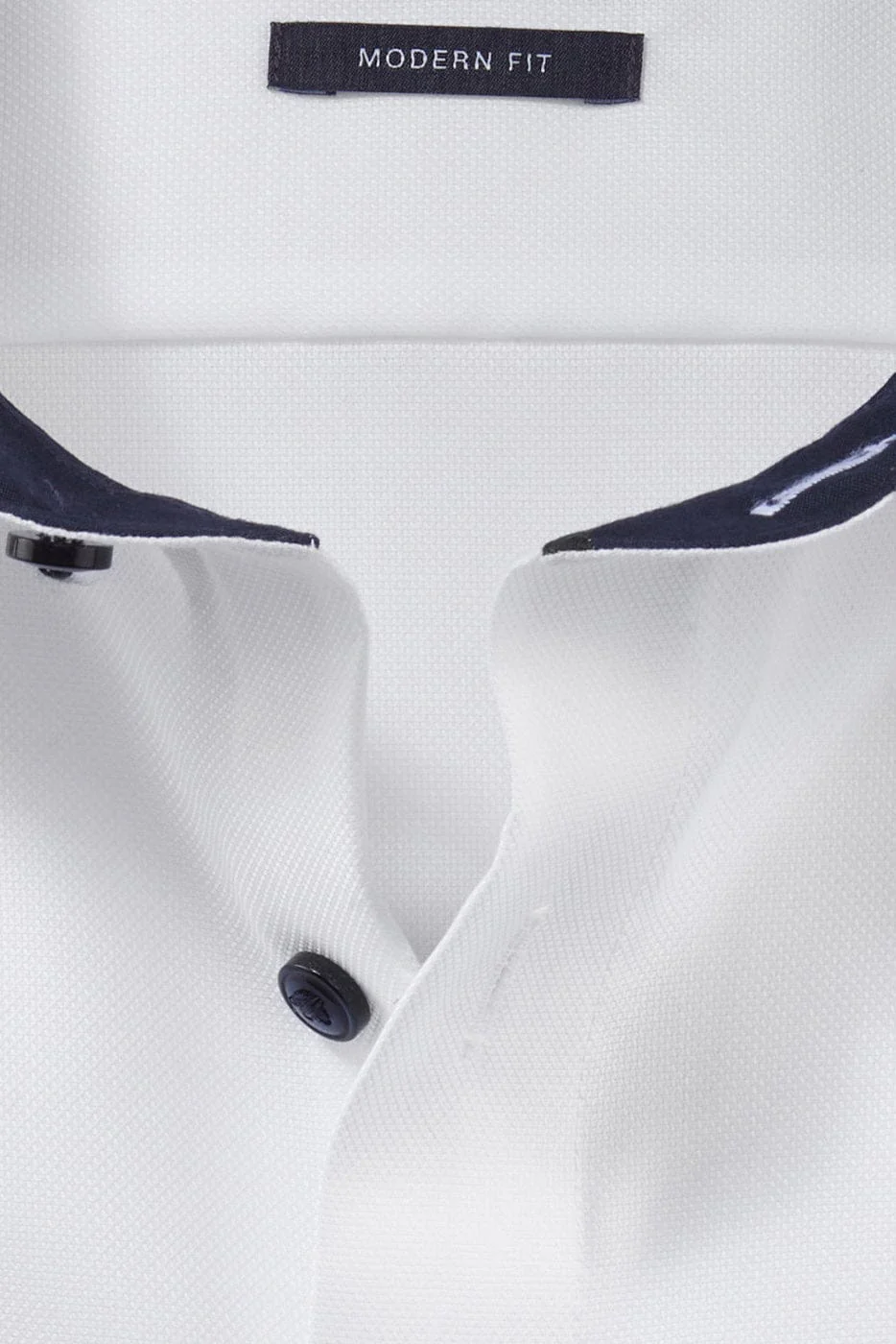 Luxor Modern Fit Oxford Long Sleeve Shirt - White - Image 3