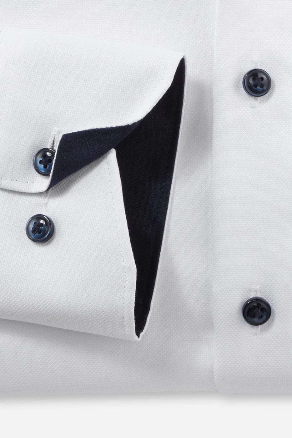 Luxor Modern Fit Oxford Long Sleeve Shirt - White - Image 4