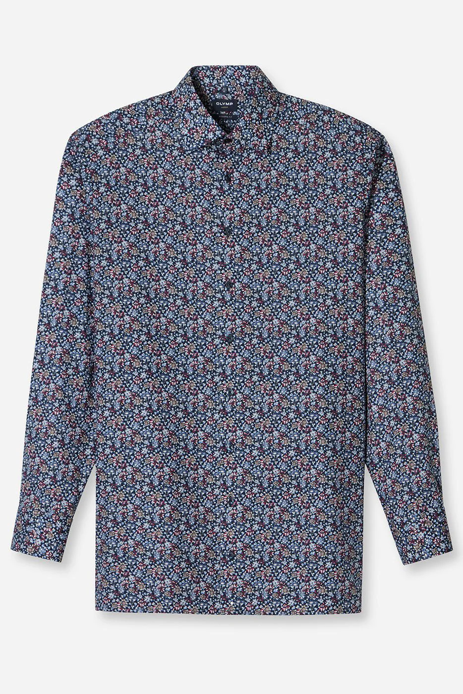 Luxor Modern Fit Micro Floral Shirt - Marine - Image 2