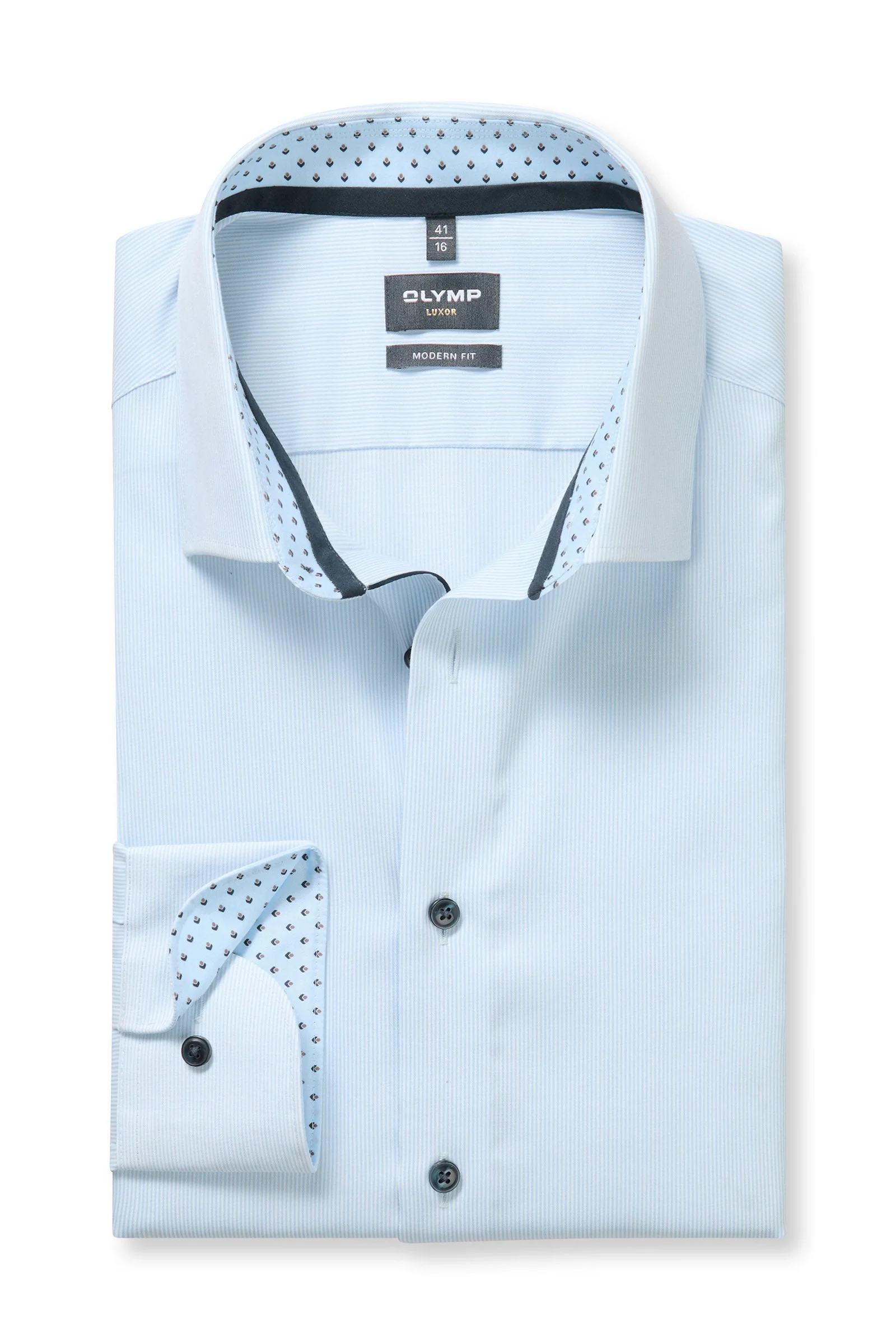 Luxor Modern Fit Pin Stripe Shirt - Light Blue