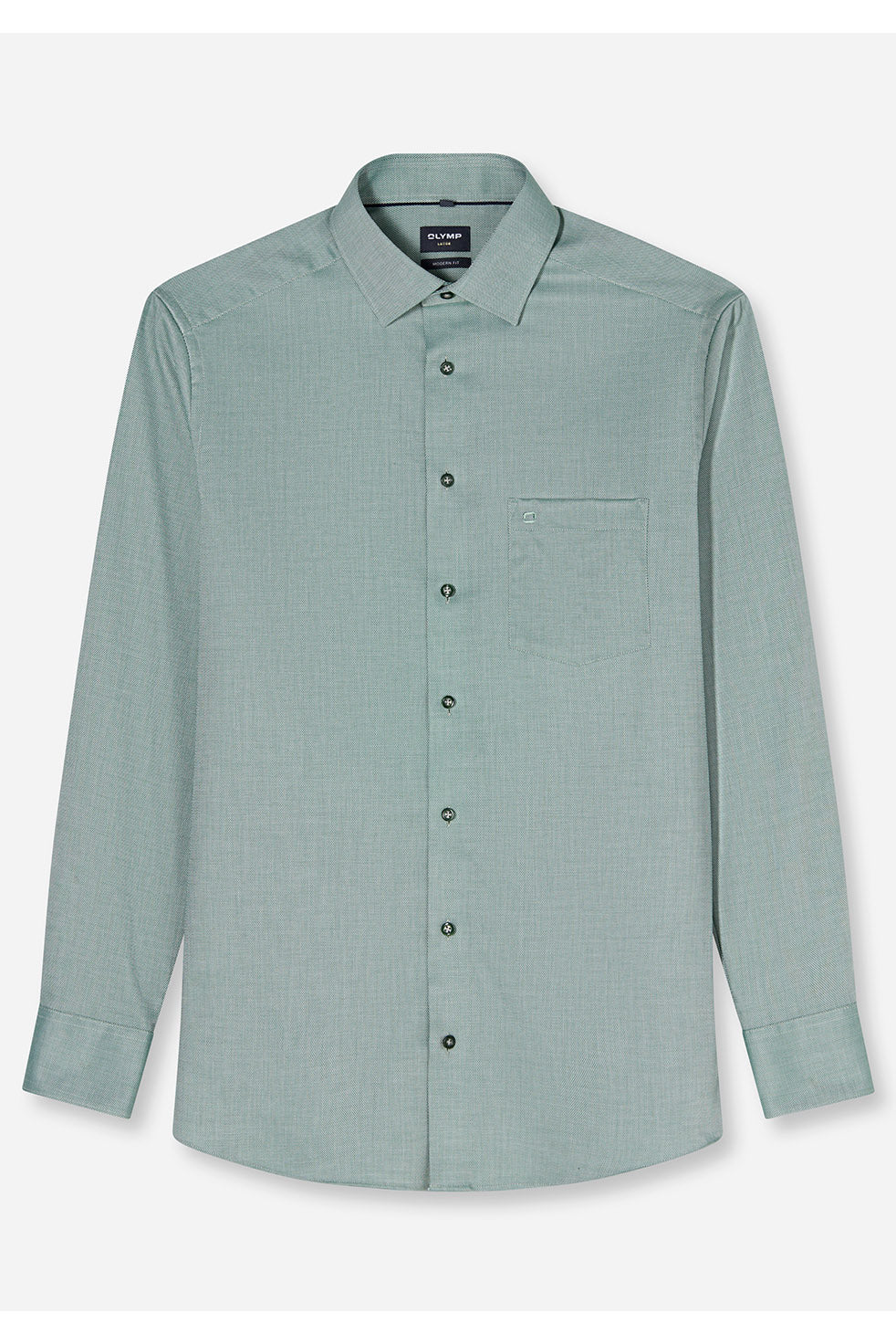 Luxor Modern Fit Plain Shirt - Green - Image 2
