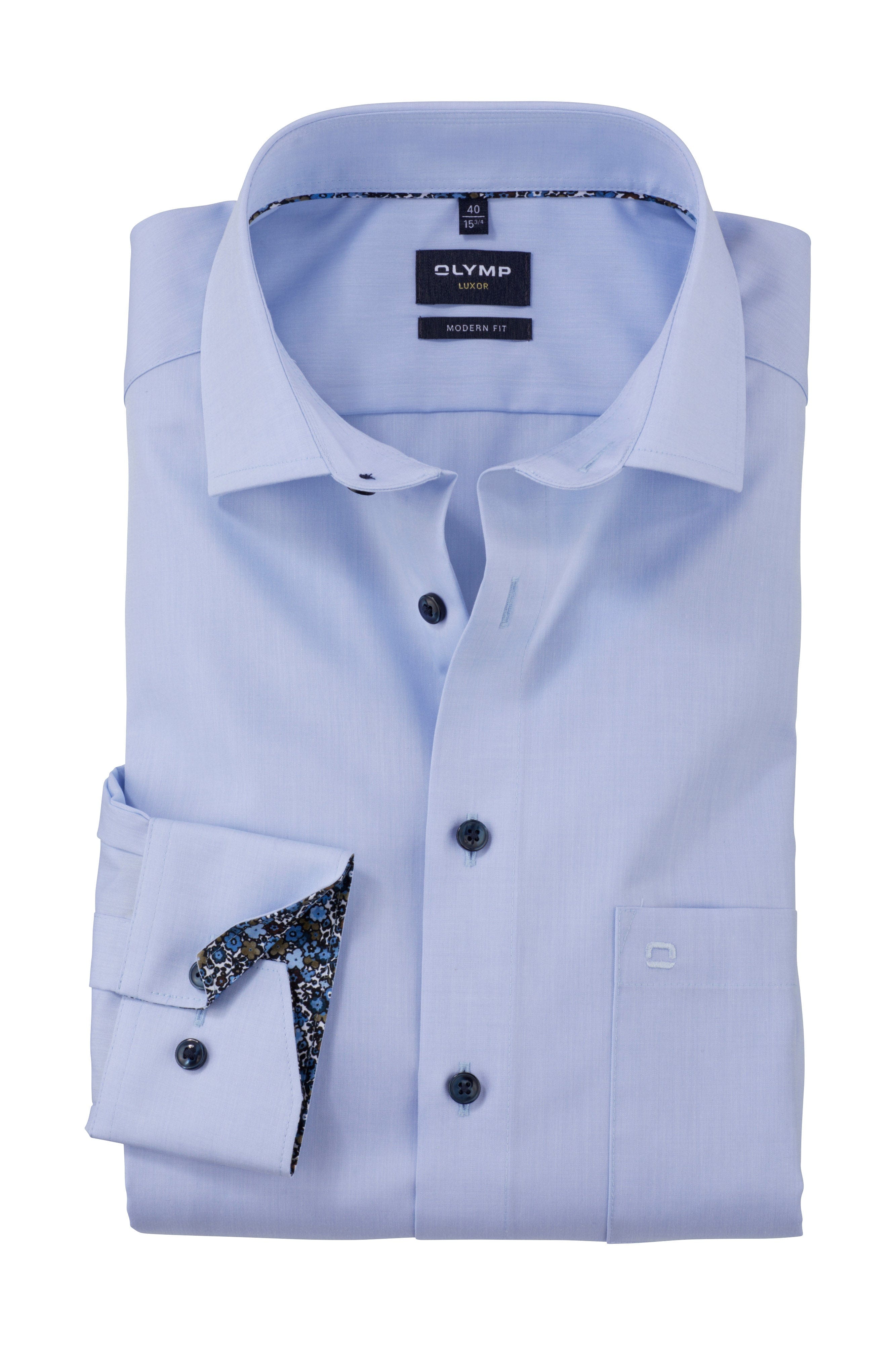 Luxor Modern Fit Plain Shirt - Light Blue