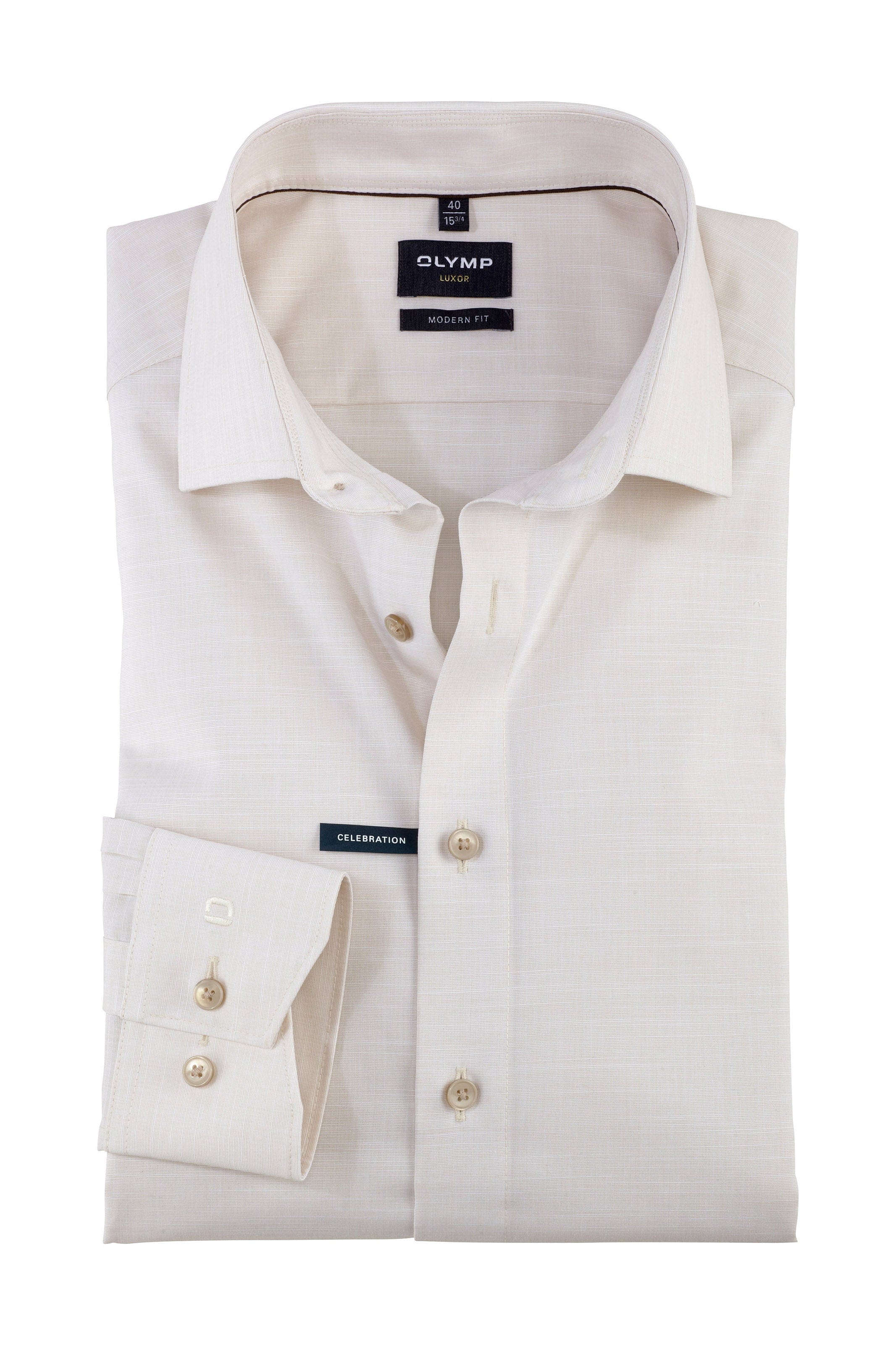 Luxor Modern Fit Plain Shirt - Nature