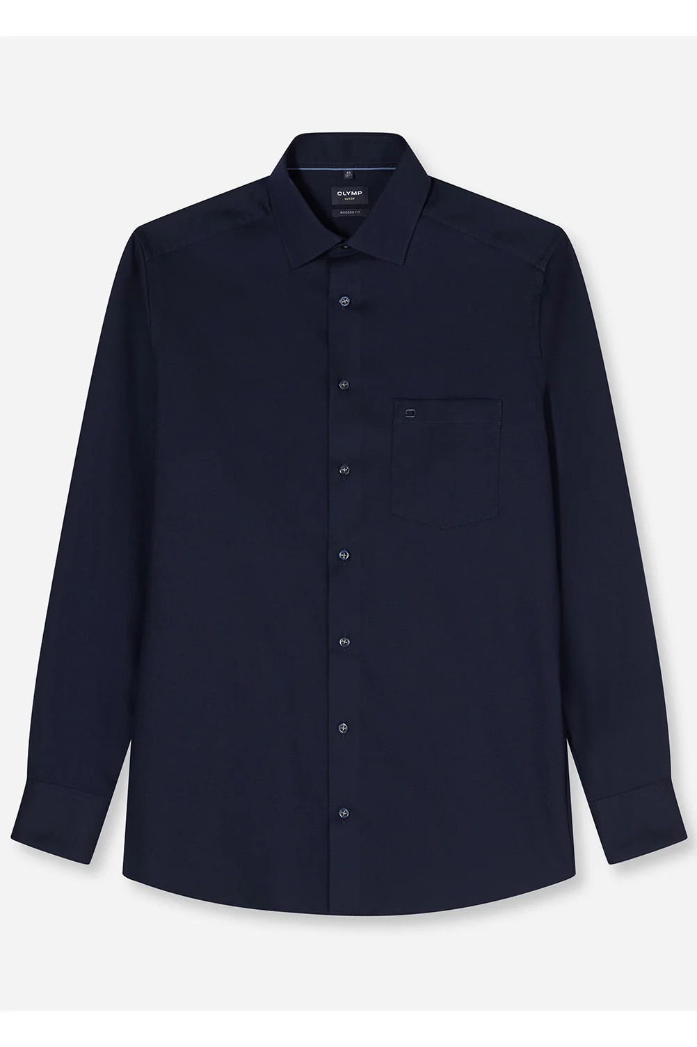 Luxor Modern Fit Plain Shirt - Navy - Image 2