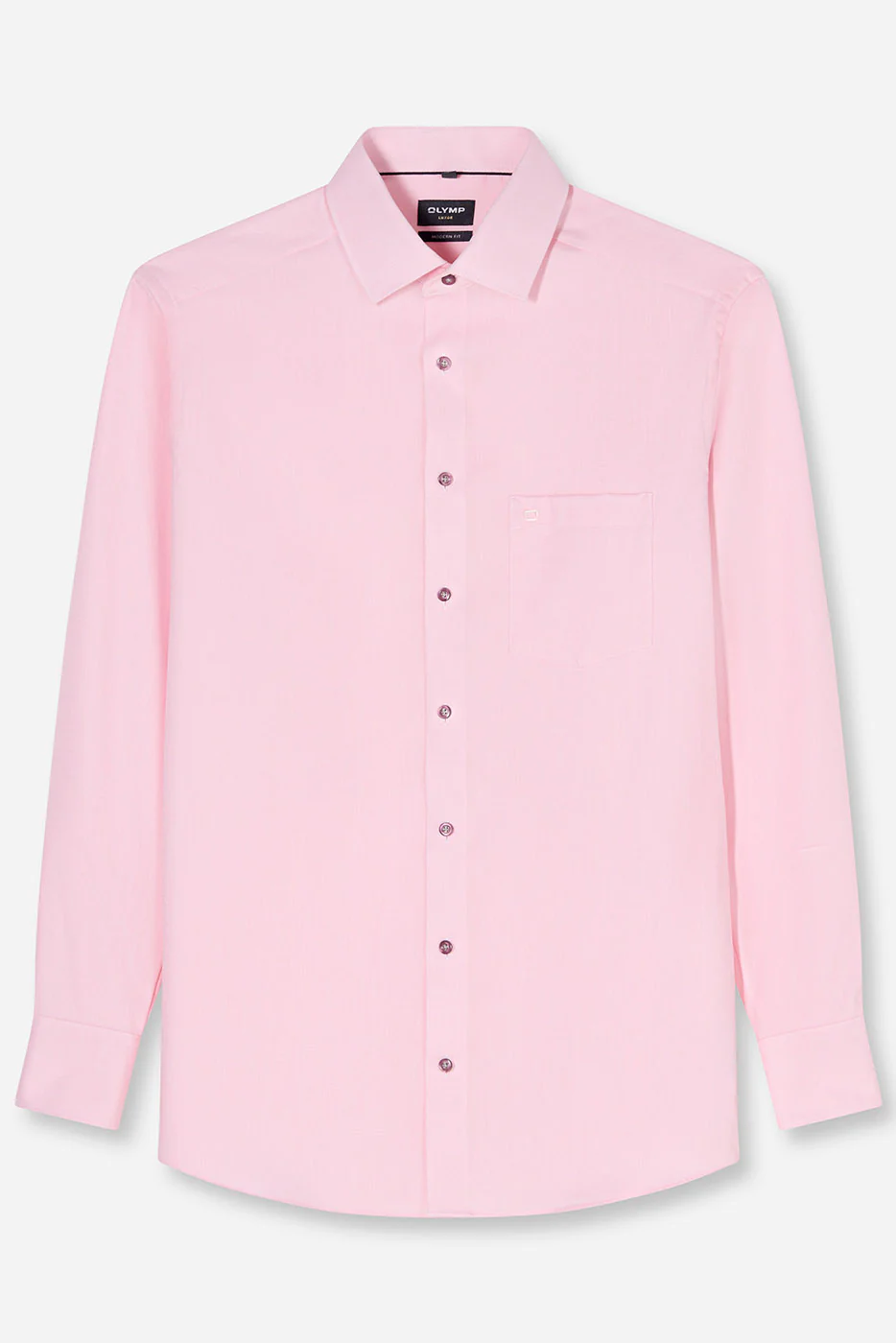 Luxor Modern Fit Plain Shirt - Pink - Image 2
