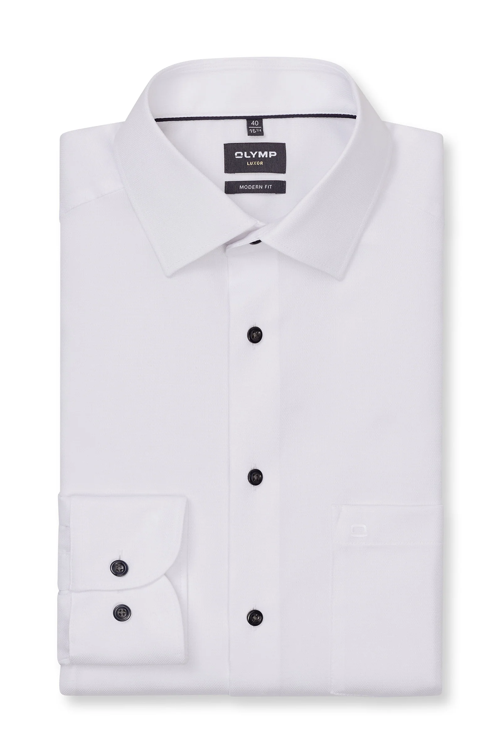 Luxor Modern Fit Plain Shirt - White