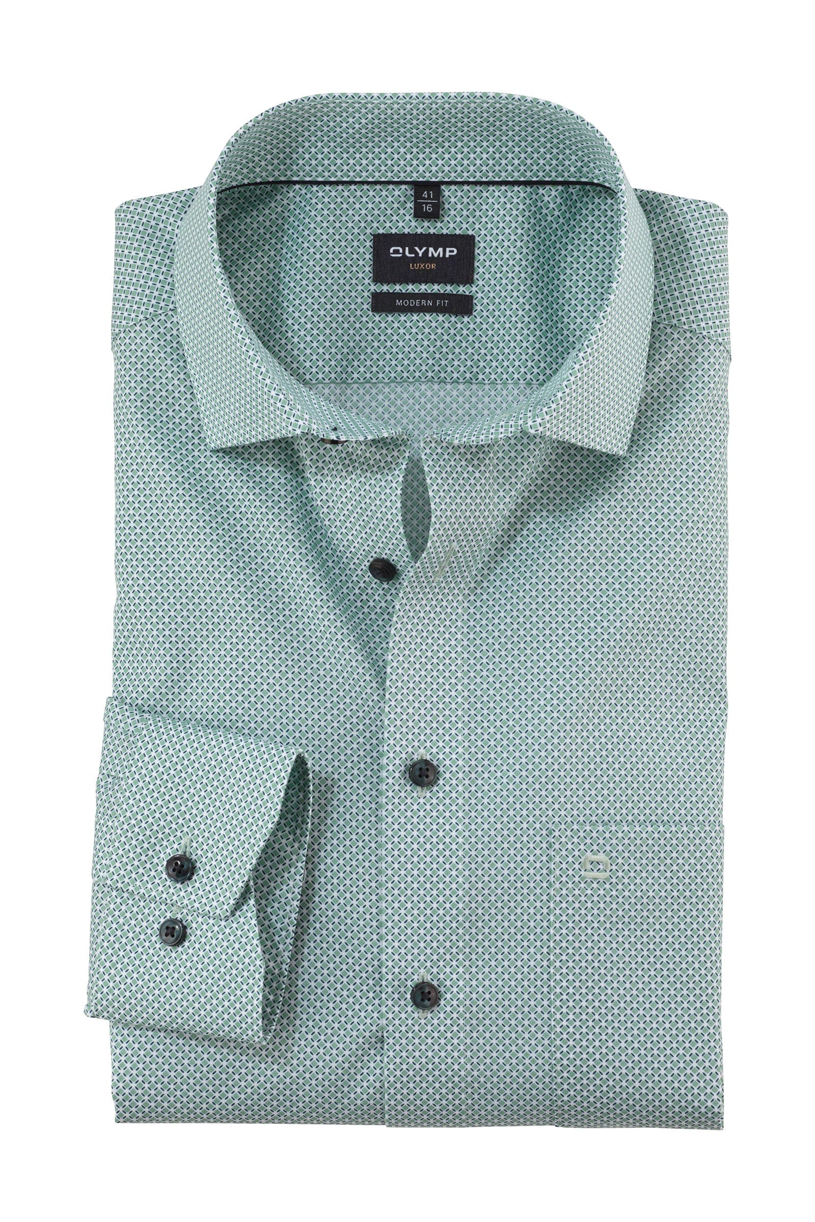 Luxor Modern Fit Print Shirt - Green
