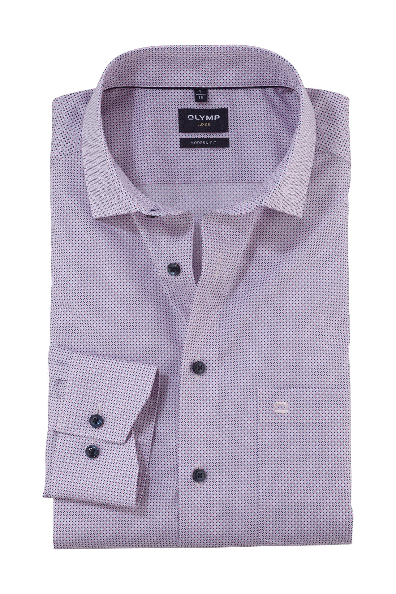 Luxor Modern Fit Print Shirt - Rose