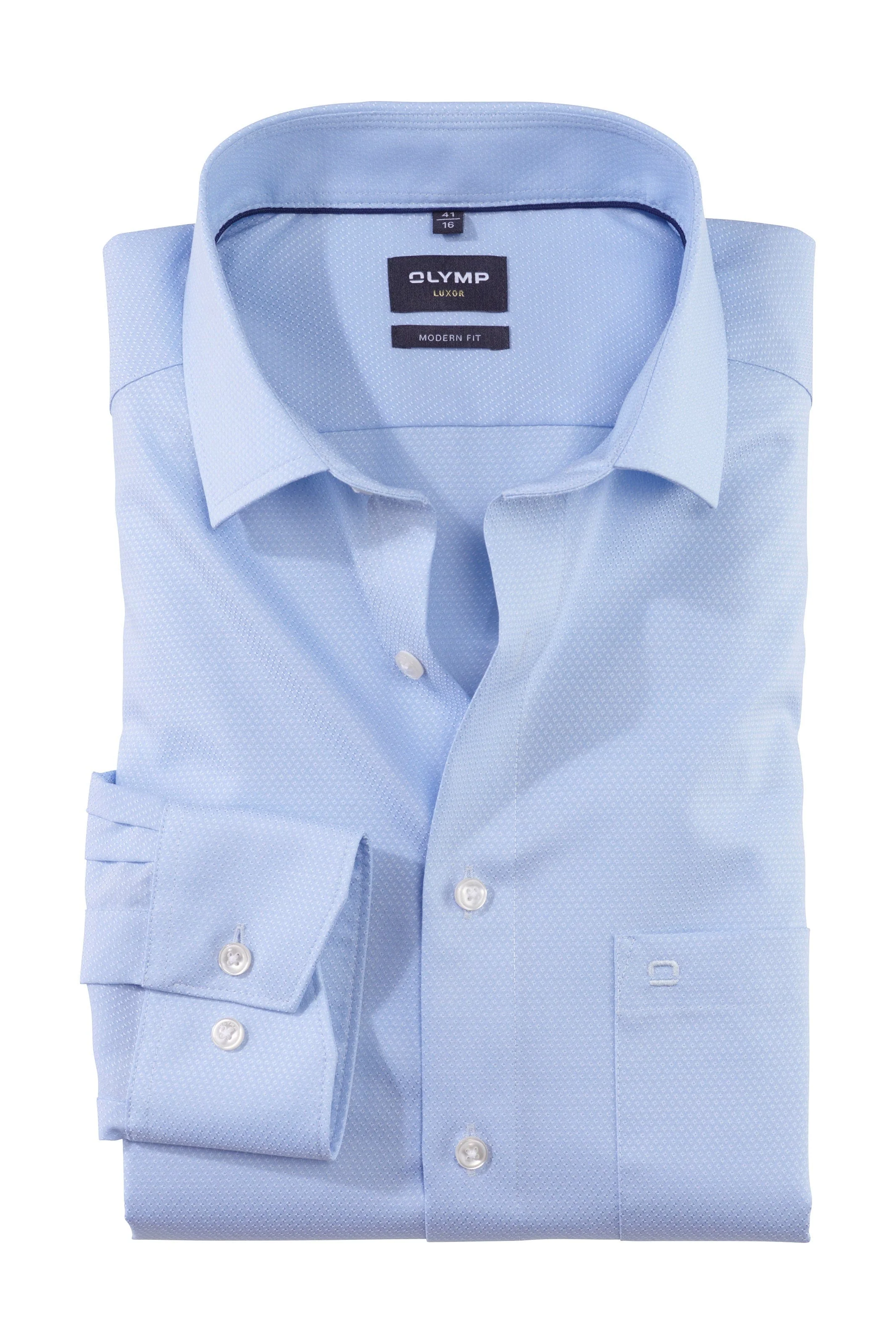 Luxor Modern Fit Self Patterned Shirt - Blue