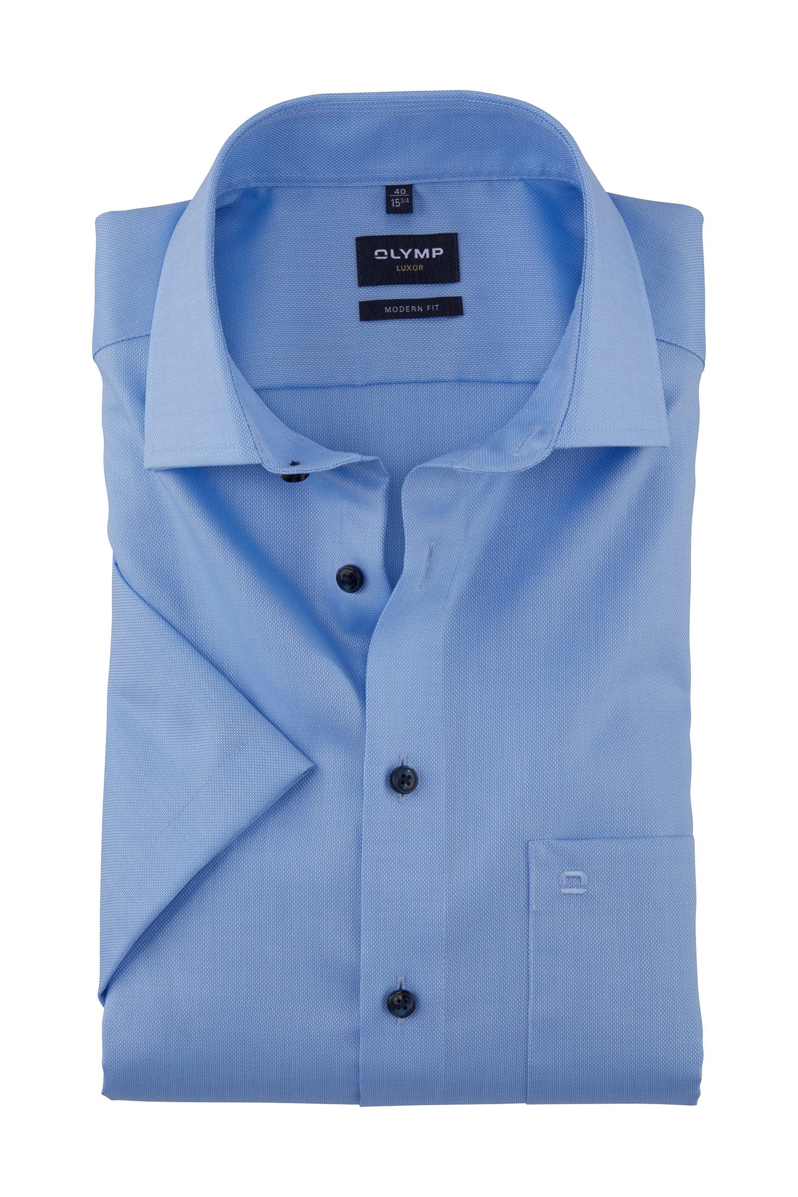 Luxor Modern Fit Short Sleeve Shirt - Blue