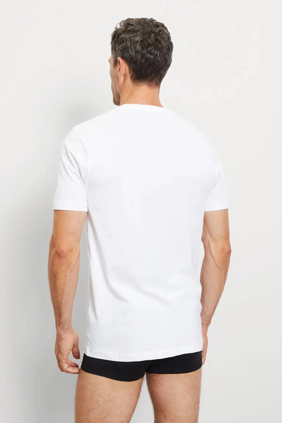 Modern Fit Crew Neck 2 Pack T-Shirt - White - Image 3