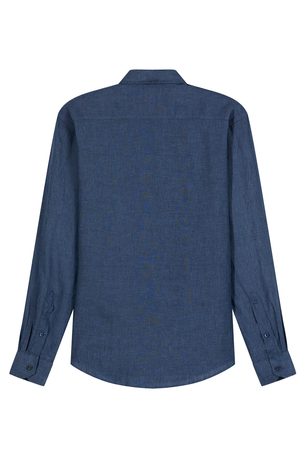 Regular Fit Pure Linen Shirt - Royal Blue - Image 2