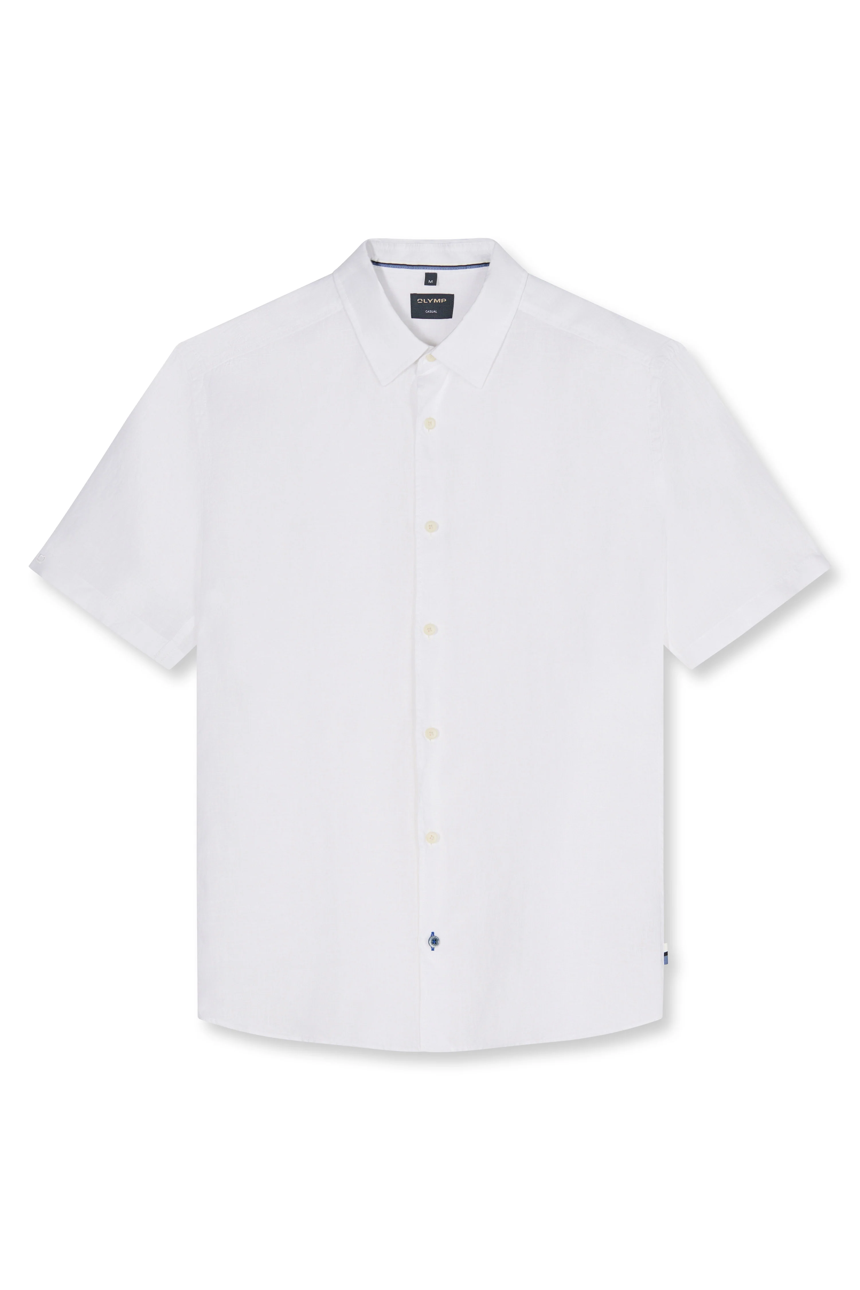 Regular Fit Pure Linen Short Sleeve Shirt - White