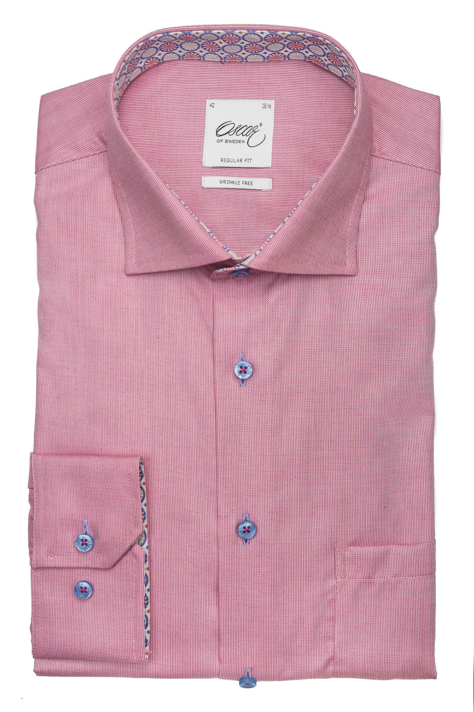Cotton Twill Wrinkle Free Shirt - Pink
