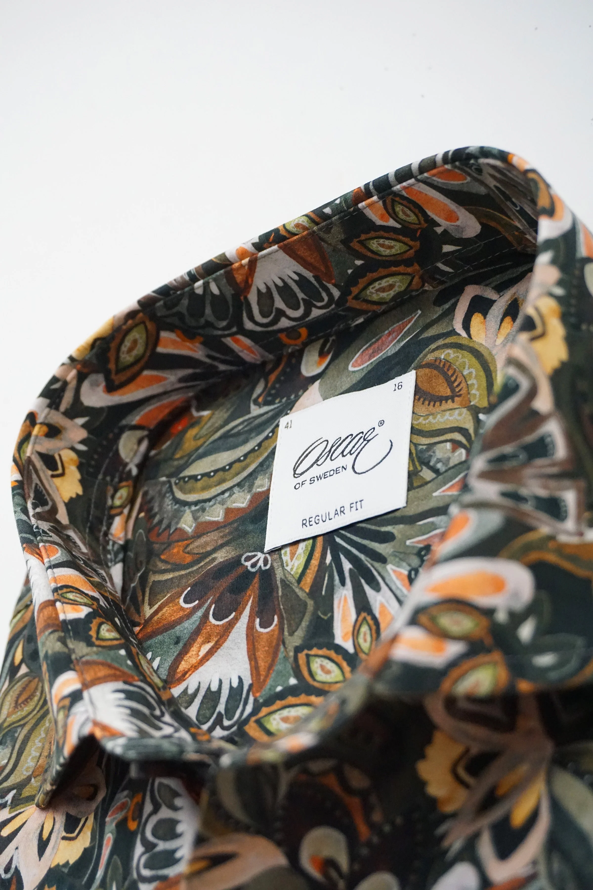 Pure Cotton Abstract Print Shirt - Dark Brown - Image 2