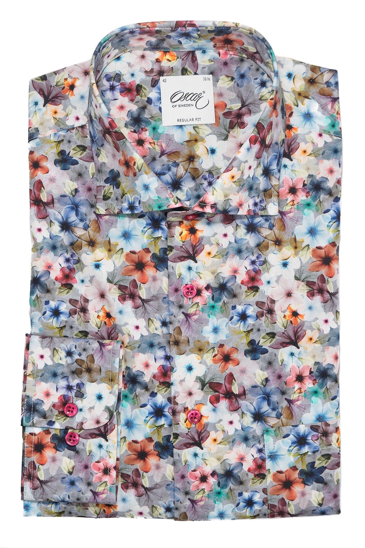 Pure Cotton Floral Shirt - Riviera Blue Print