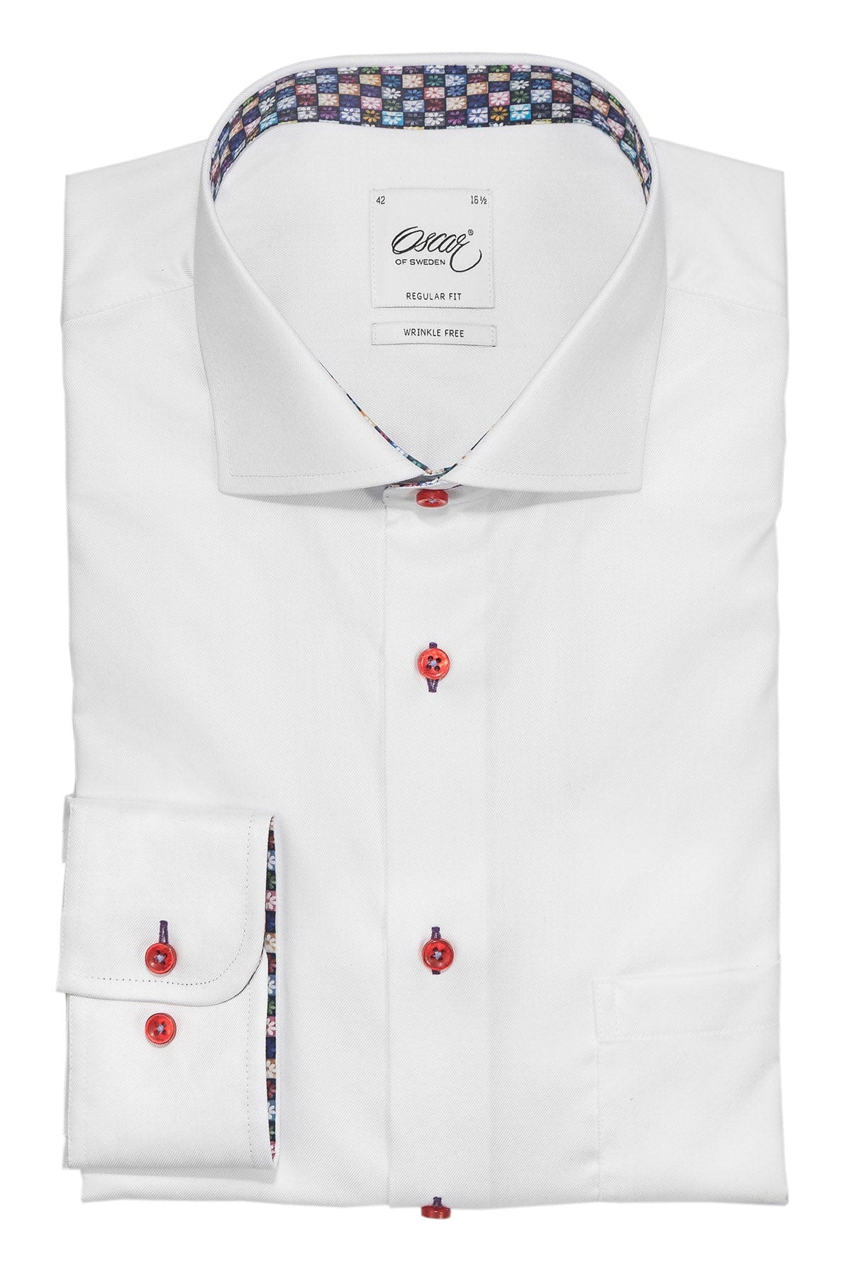 Pure Cotton Wrinkle Free Plain Shirt - White