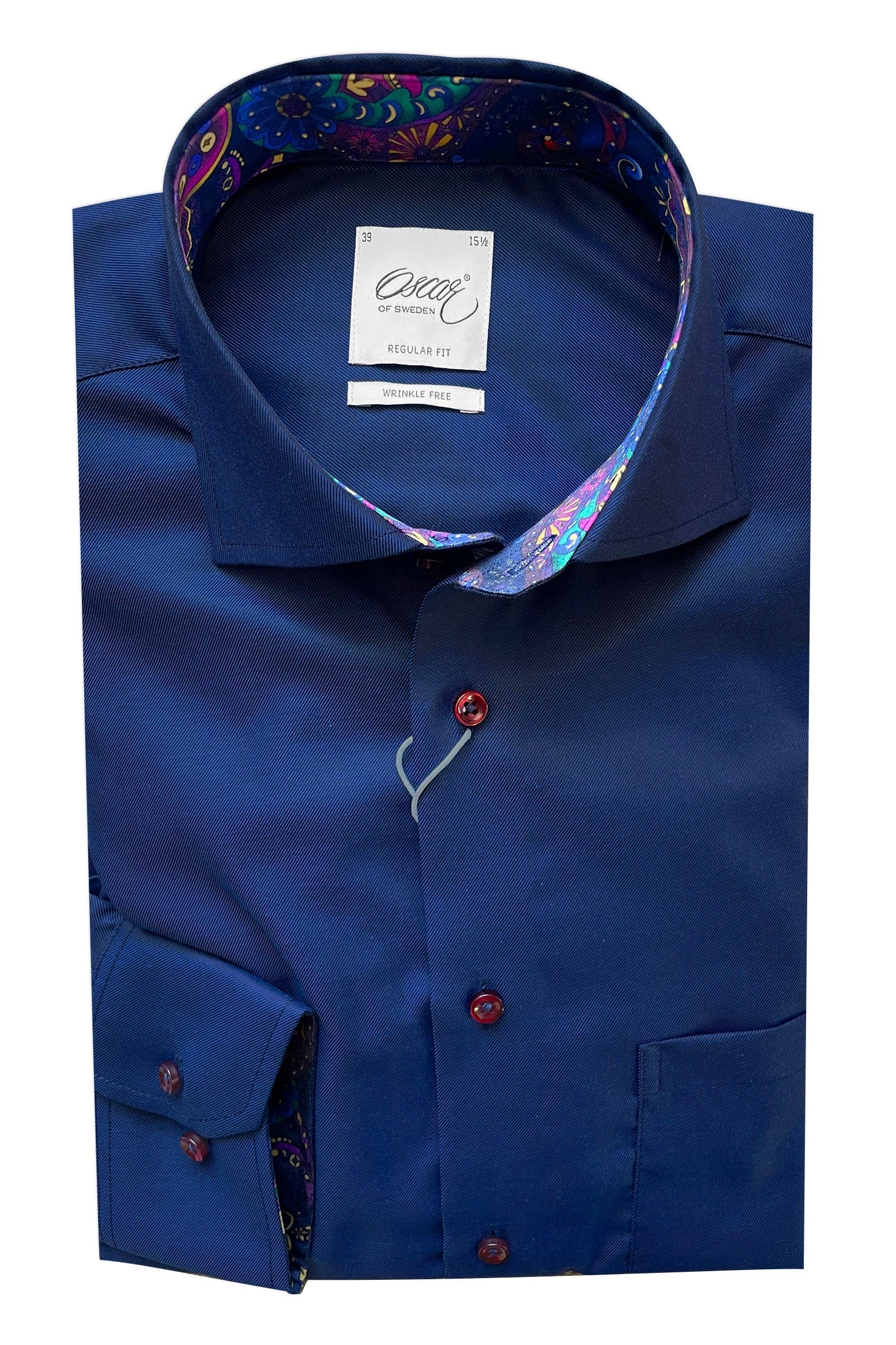 Pure Cotton Wrinkle Free Shirt - Navy