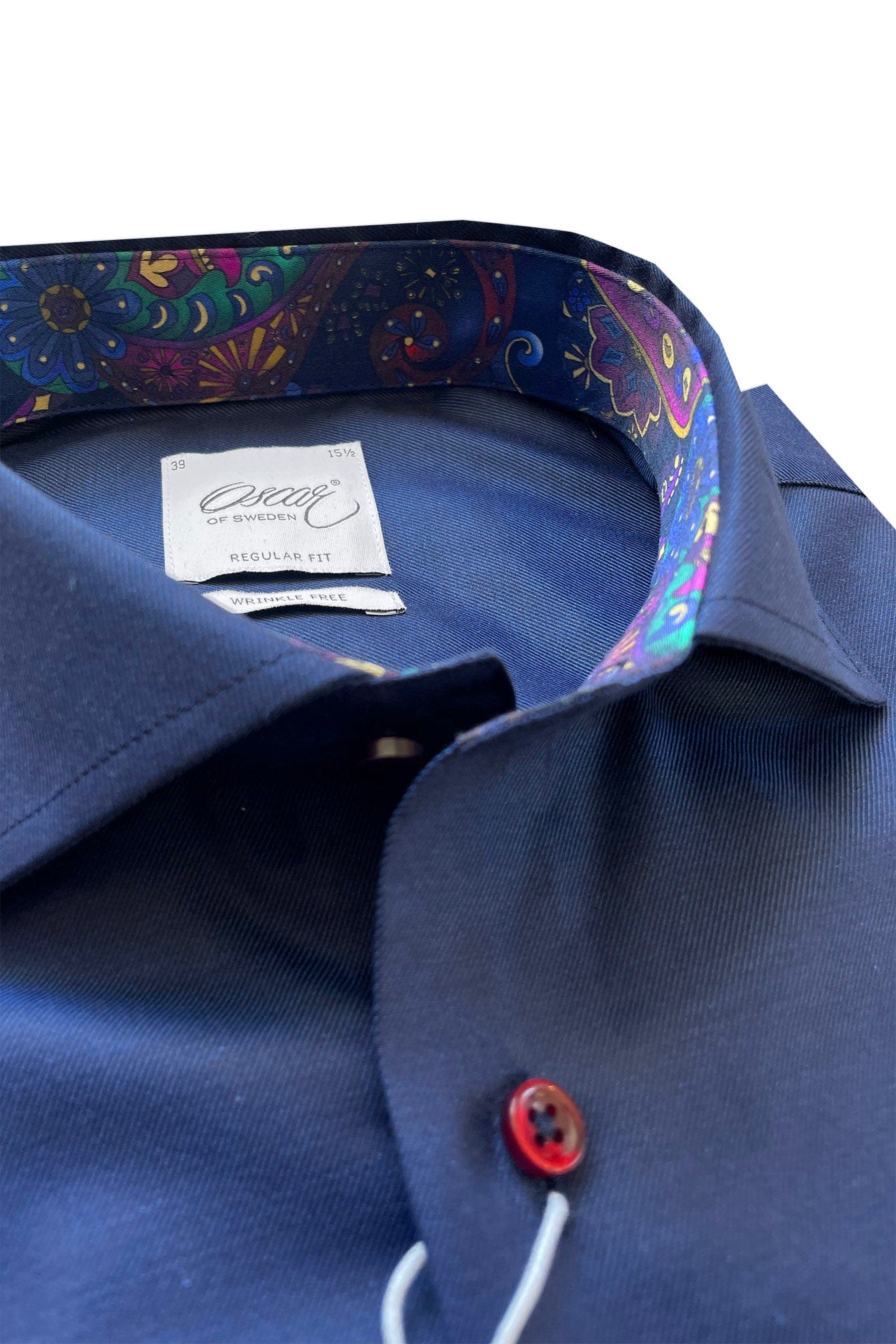Pure Cotton Wrinkle Free Shirt - Navy - Image 2