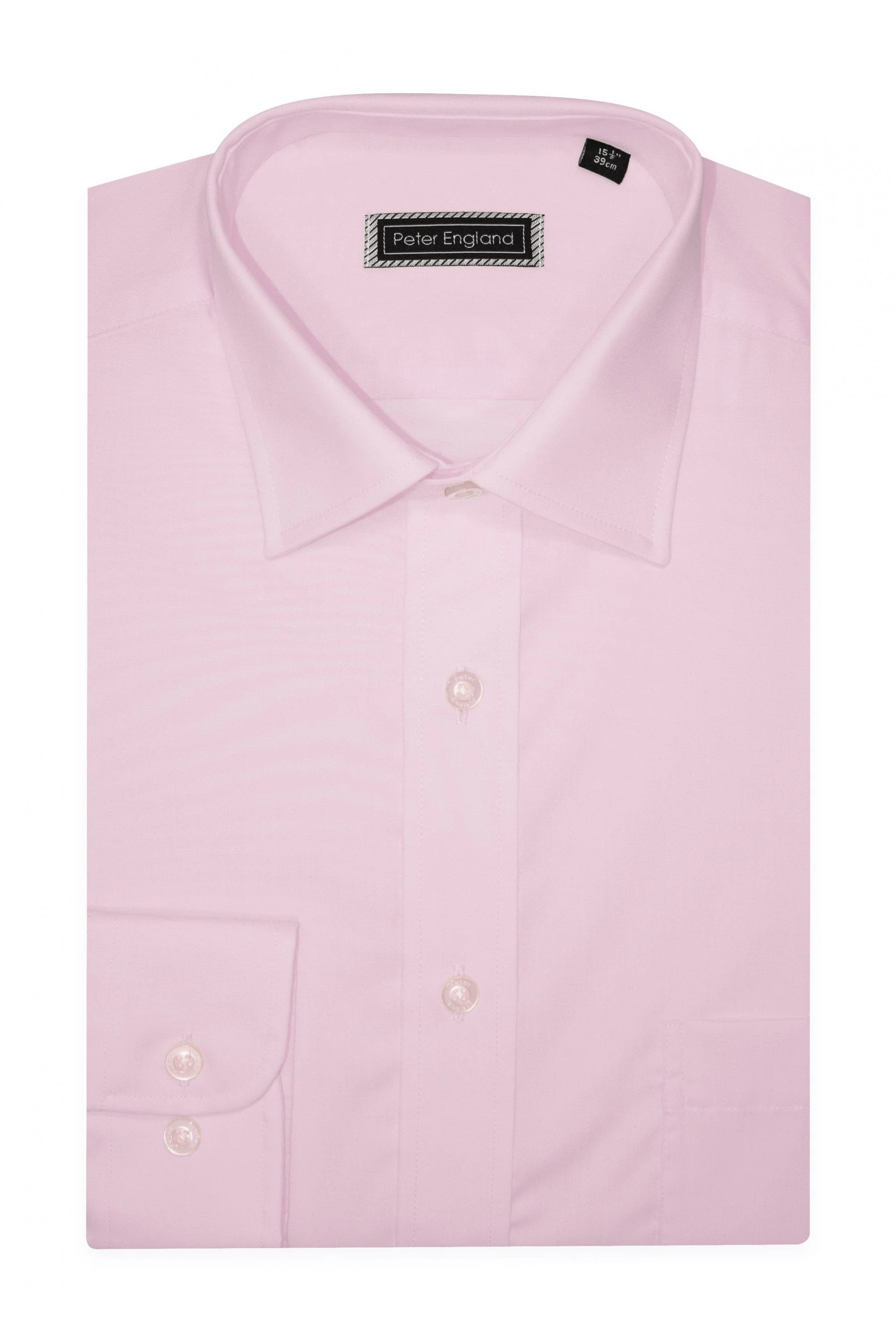 Non-Iron Plain Shirt - Large Sizes - Salmon Pink