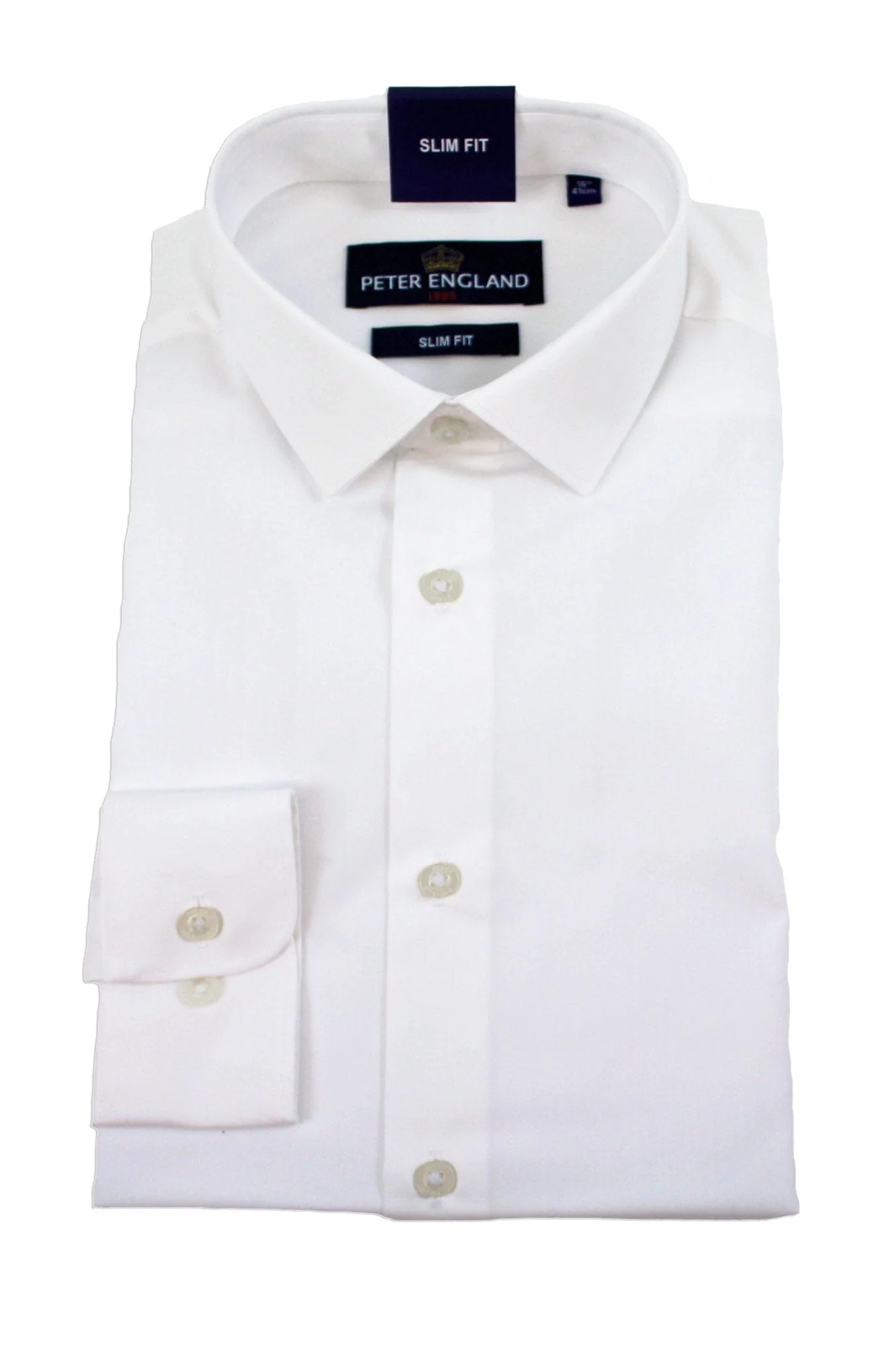 Plain Cotton Rich Slim Fit Shirt - White