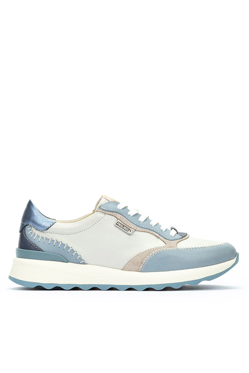 Arrecife Leather Contrast Trainers - Denim