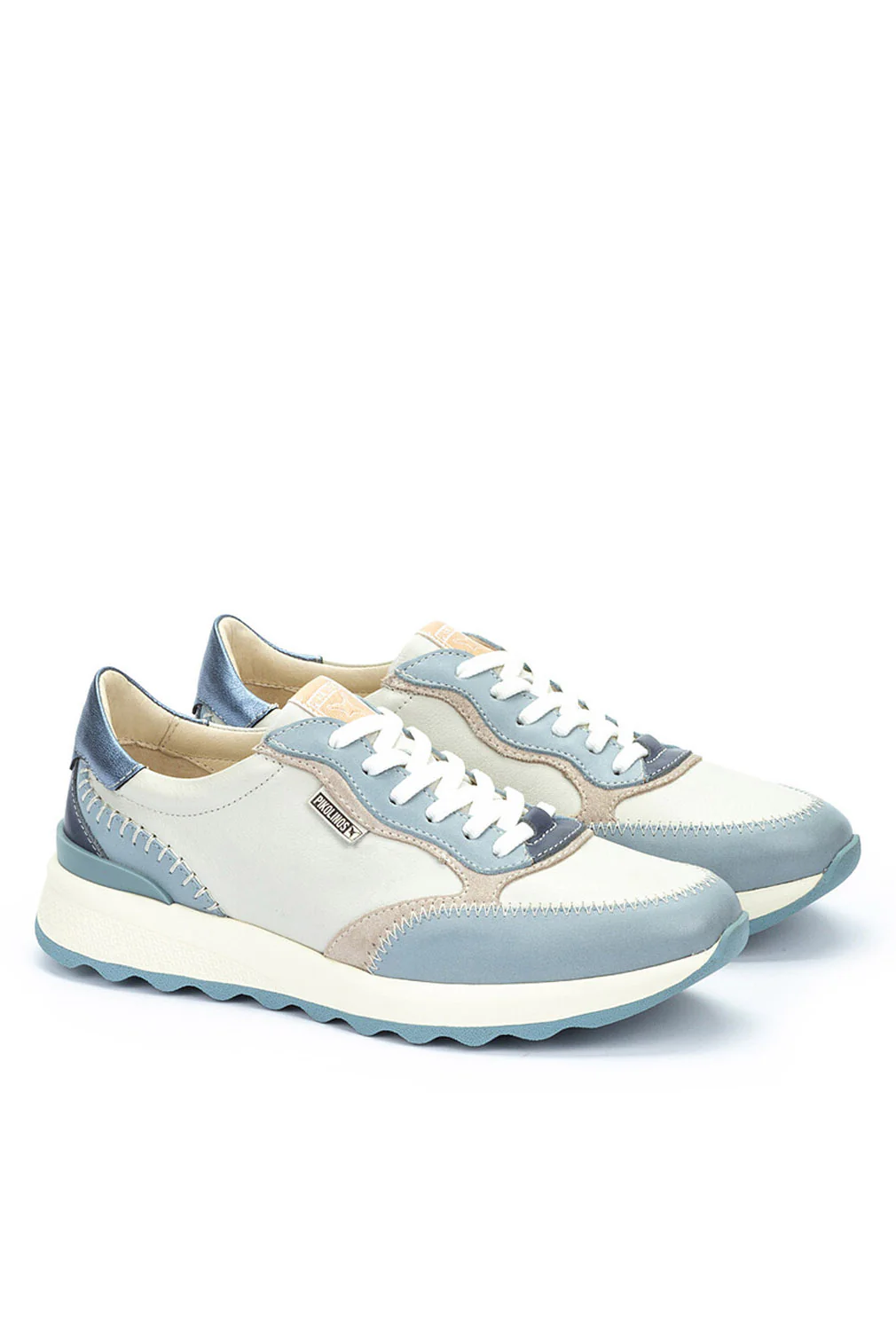 Arrecife Leather Contrast Trainers - Denim - Image 2