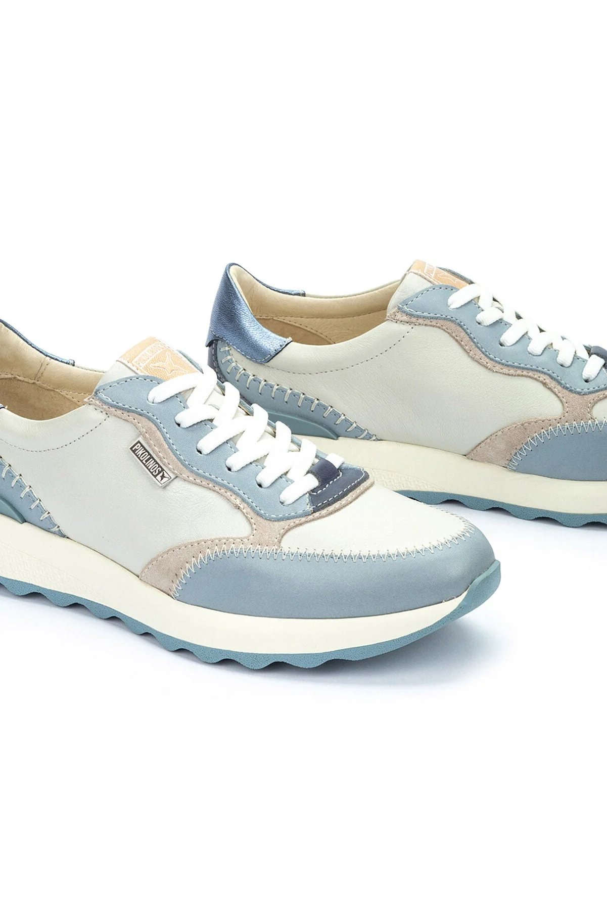 Arrecife Leather Contrast Trainers - Denim - Image 5