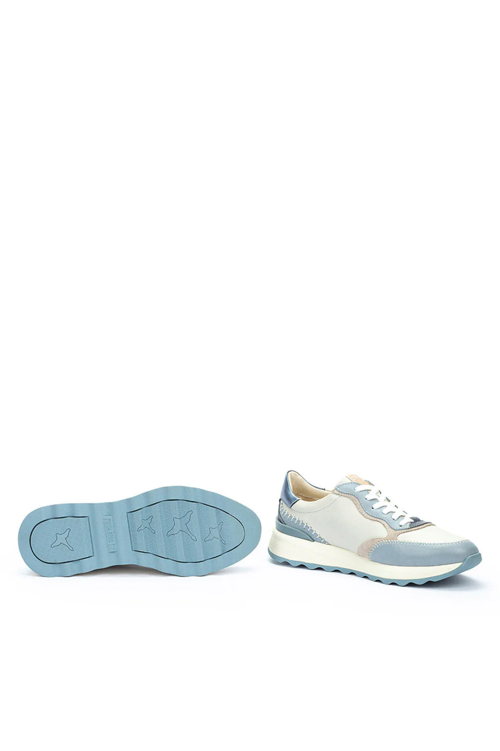 Arrecife Leather Contrast Trainers - Denim - Image 6