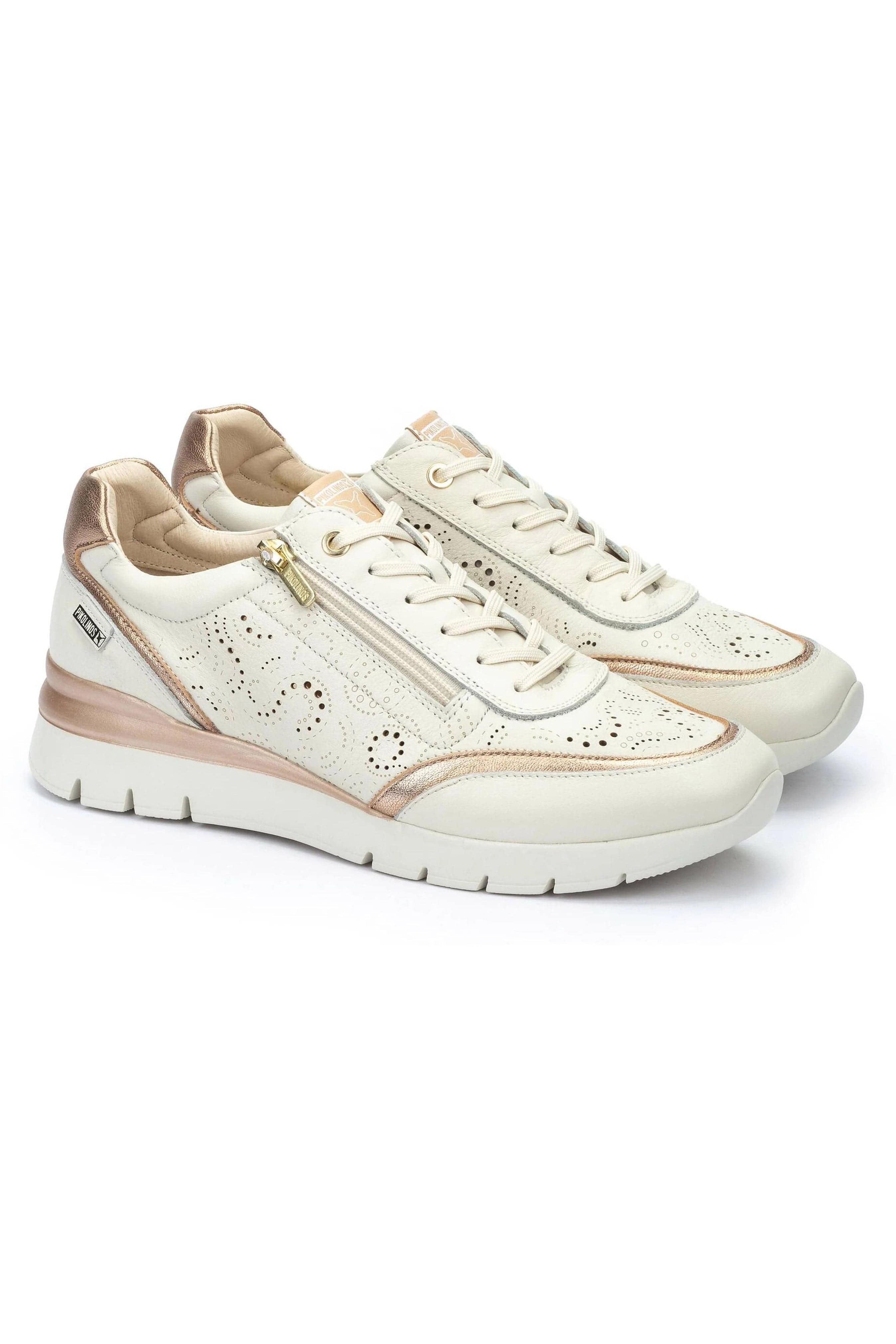 Cantabria Leather Side-Zip Trainers - Nata - Image 3