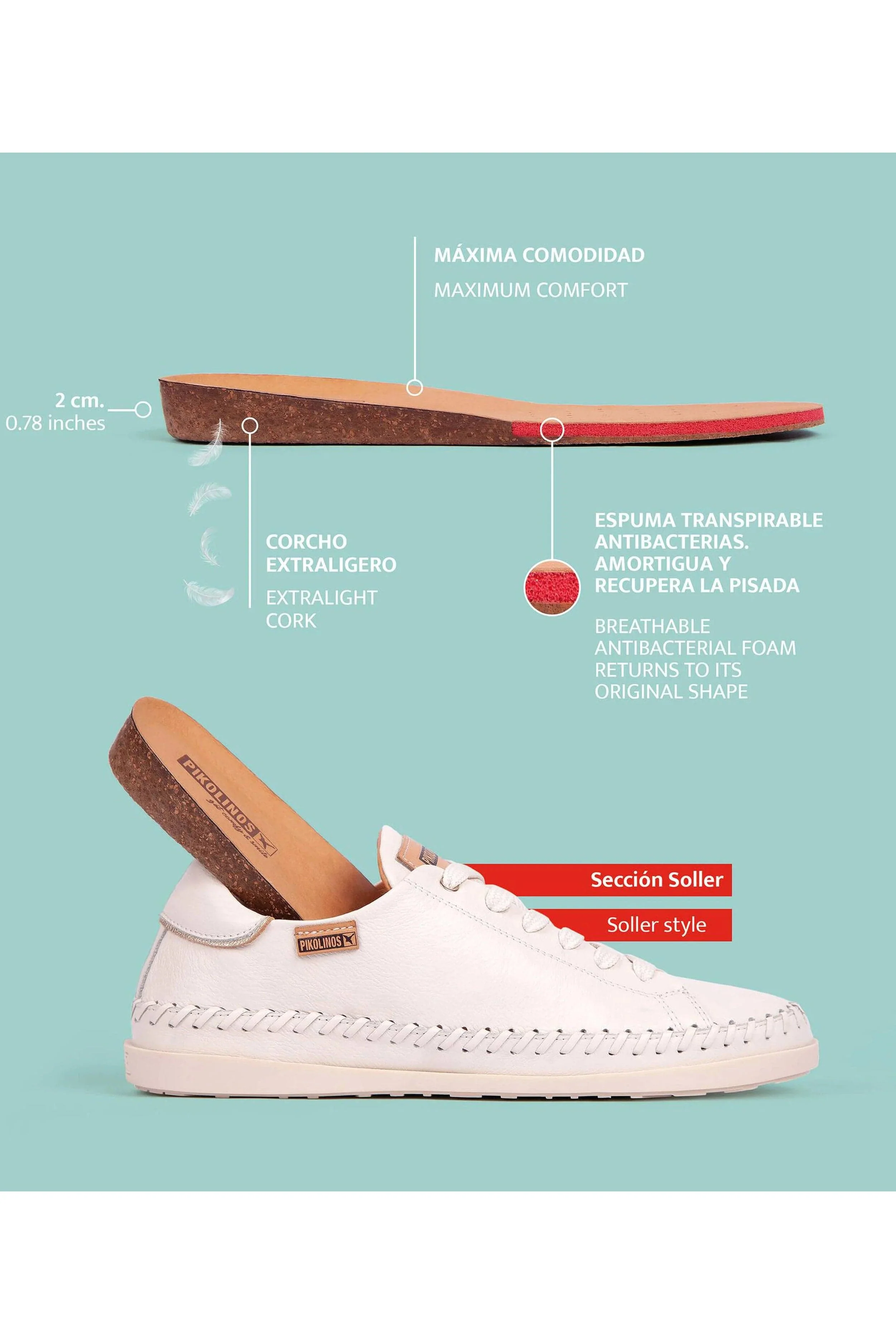 Cantabria Leather Side-Zip Trainers - Nata - Image 8