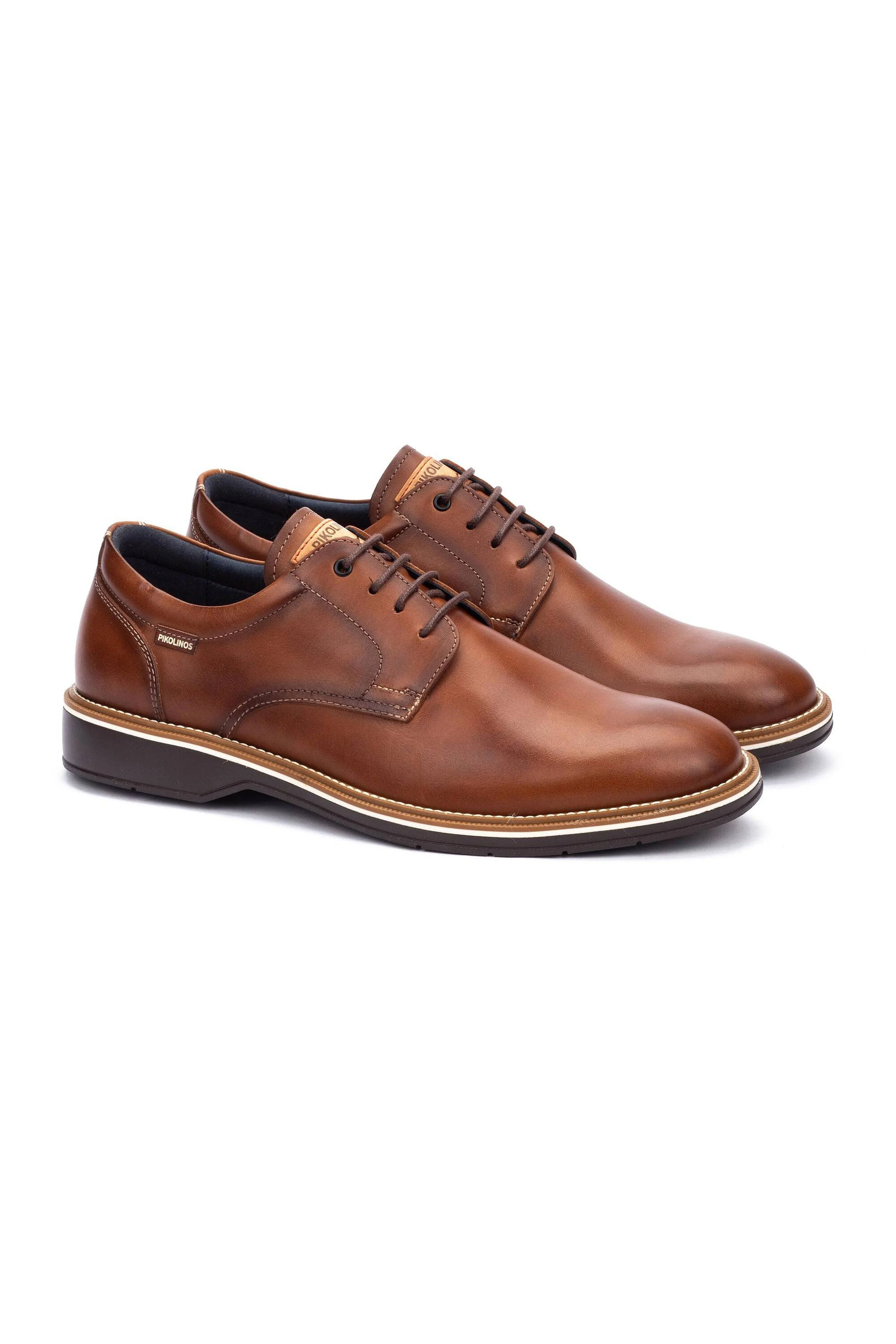Carlet Lace Up Leather Shoes - Cuero - Image 2