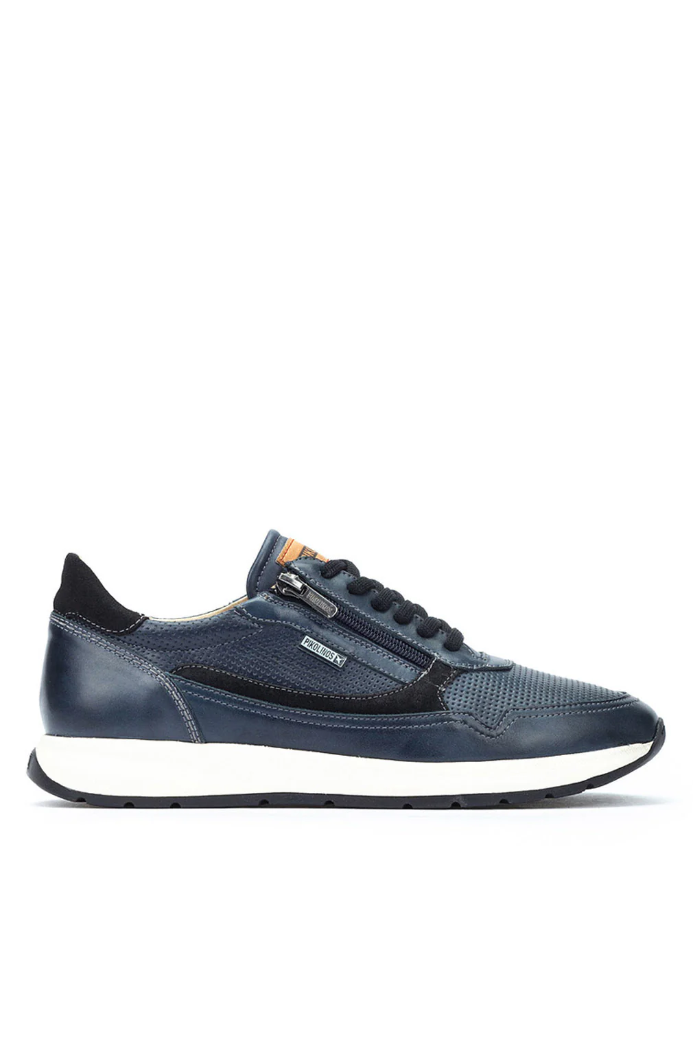 Getafe Leather Side-Zip Trainers - Blue