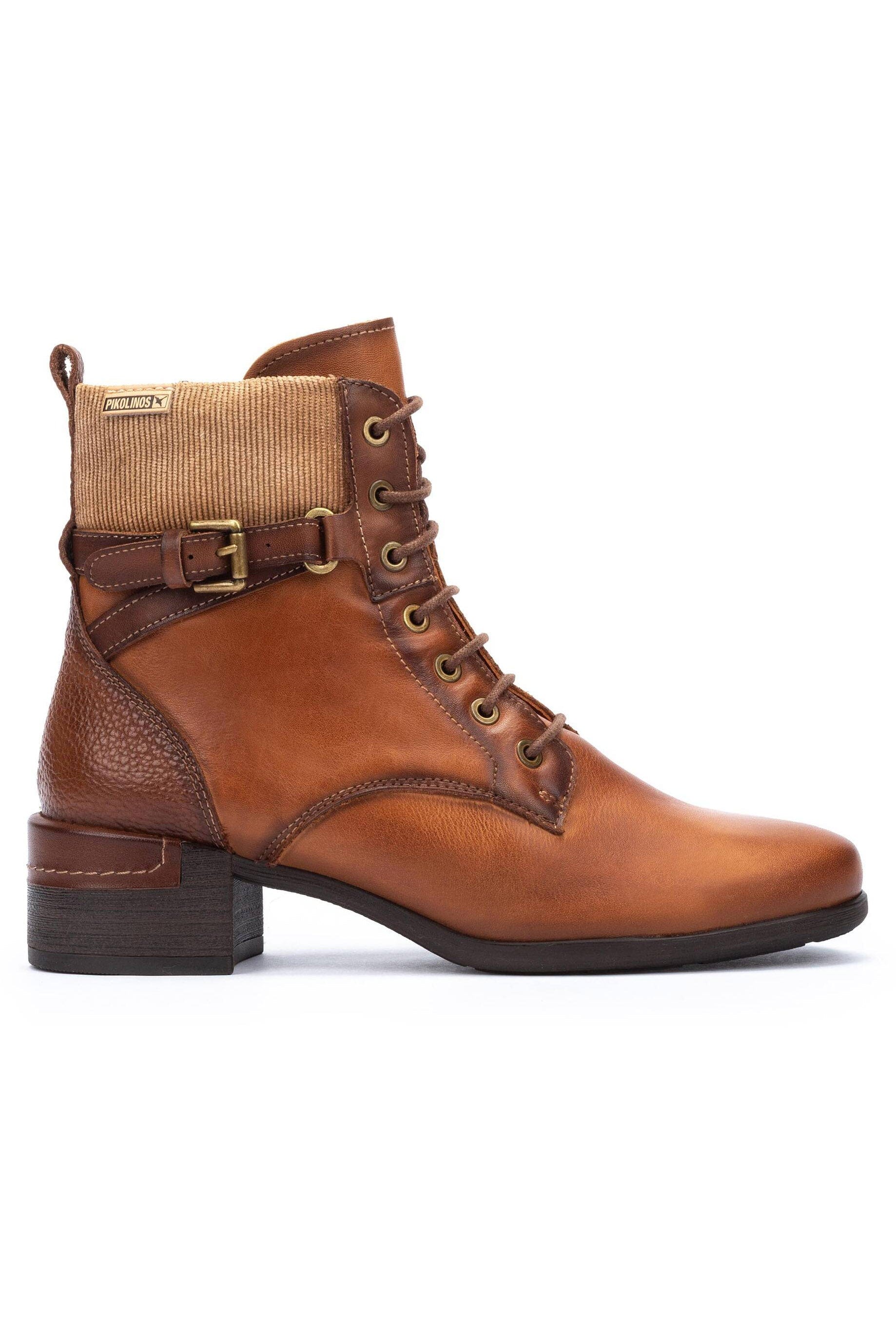 Malaga Leather Lace Up Ankle Boots - Chocolate
