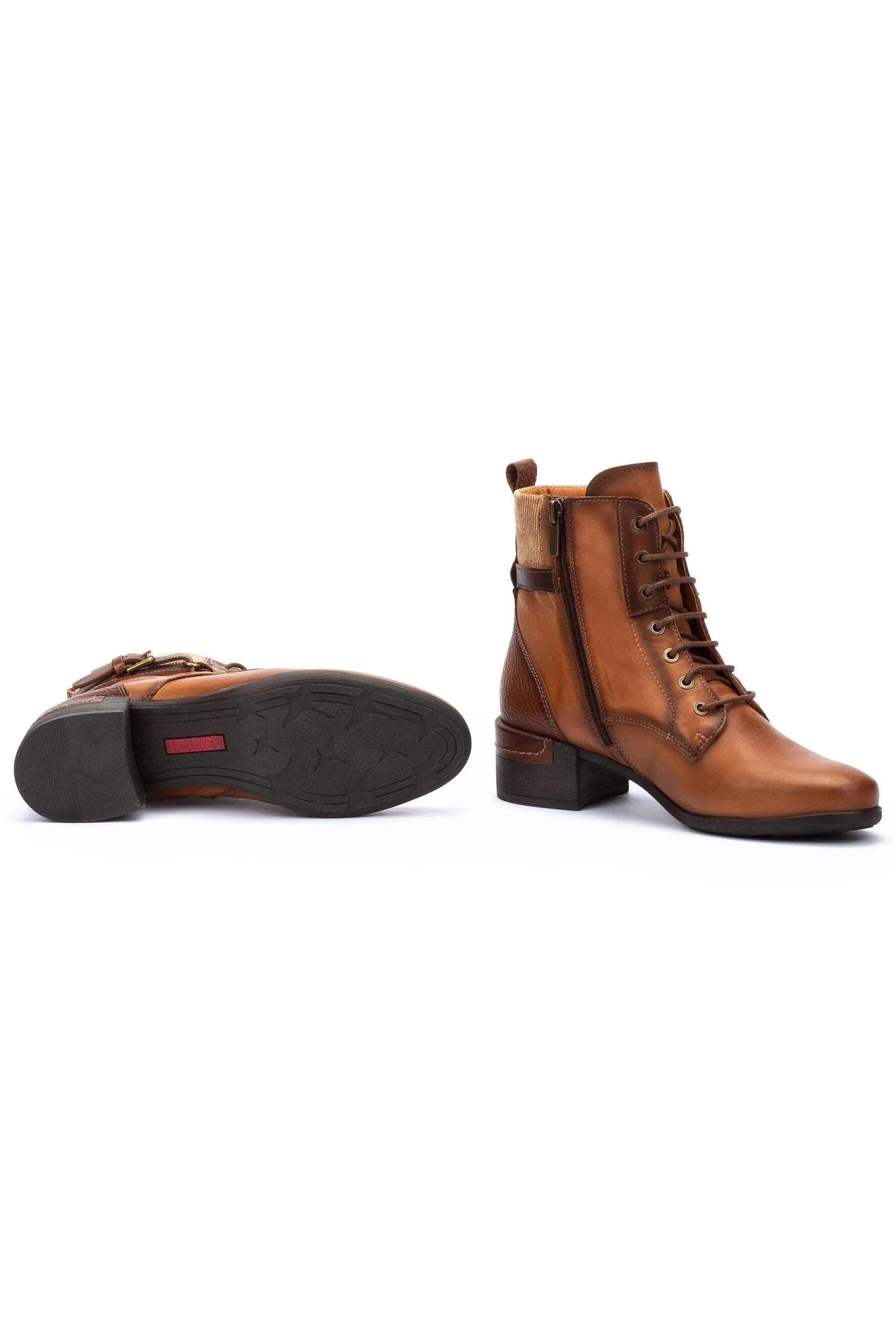 Malaga Leather Lace Up Ankle Boots - Chocolate - Image 5