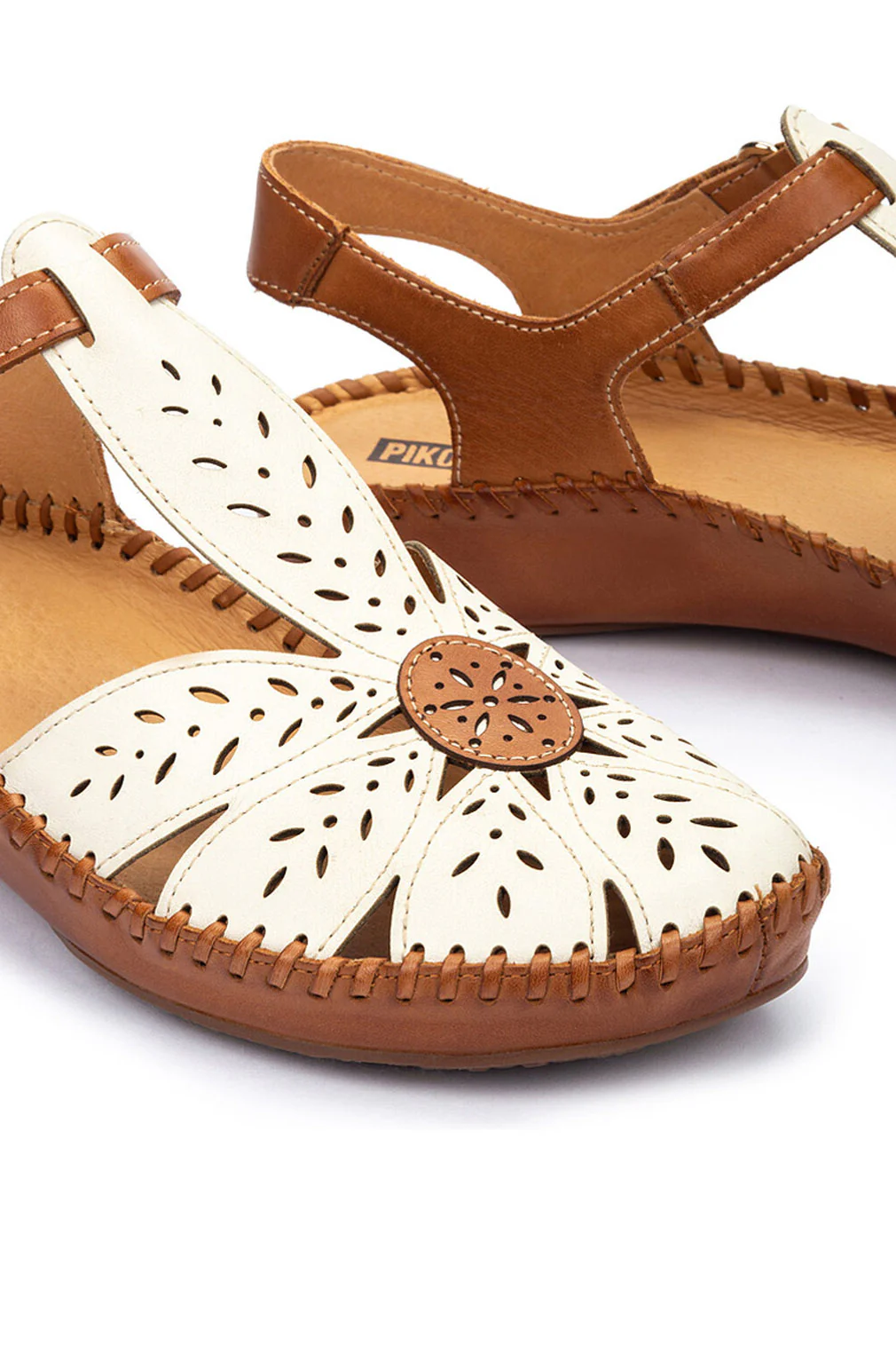 P Vallarta Leather Detail Sandals - Nata - Image 4