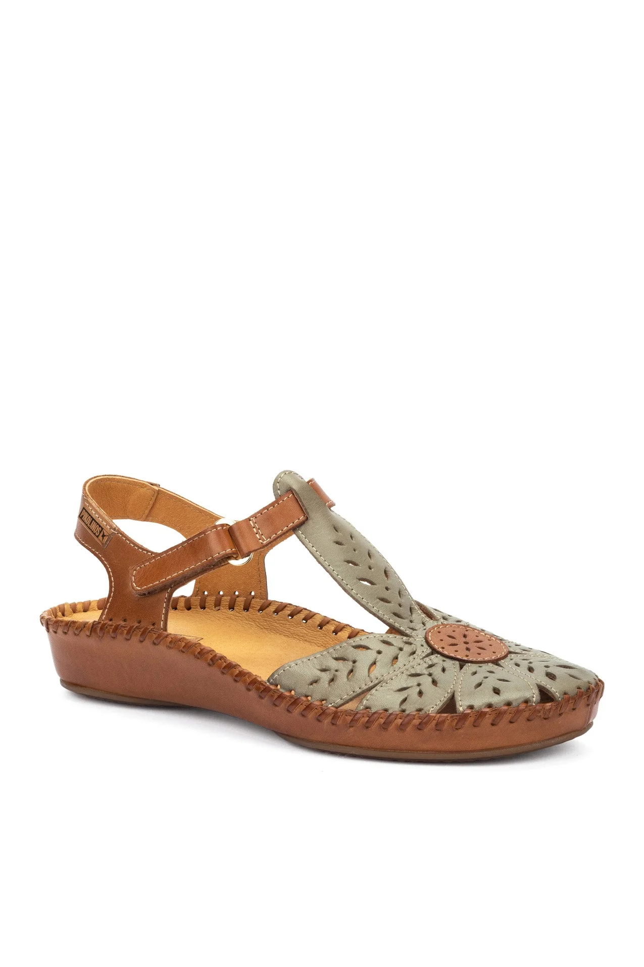P Vallarta Leather Detail Sandals - Sage - Image 2