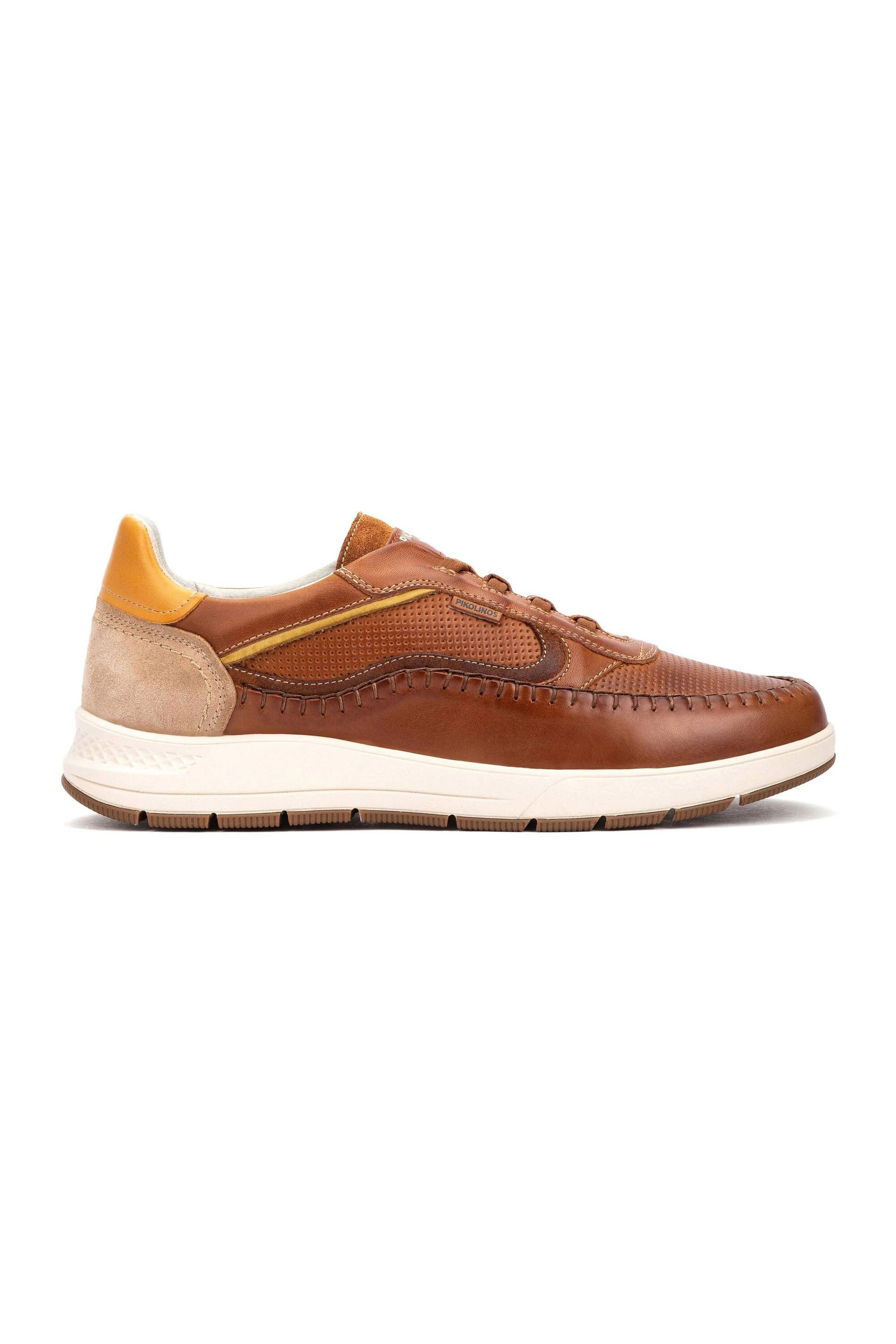 Salamanca Elasticated Leather Trainers - Cuero