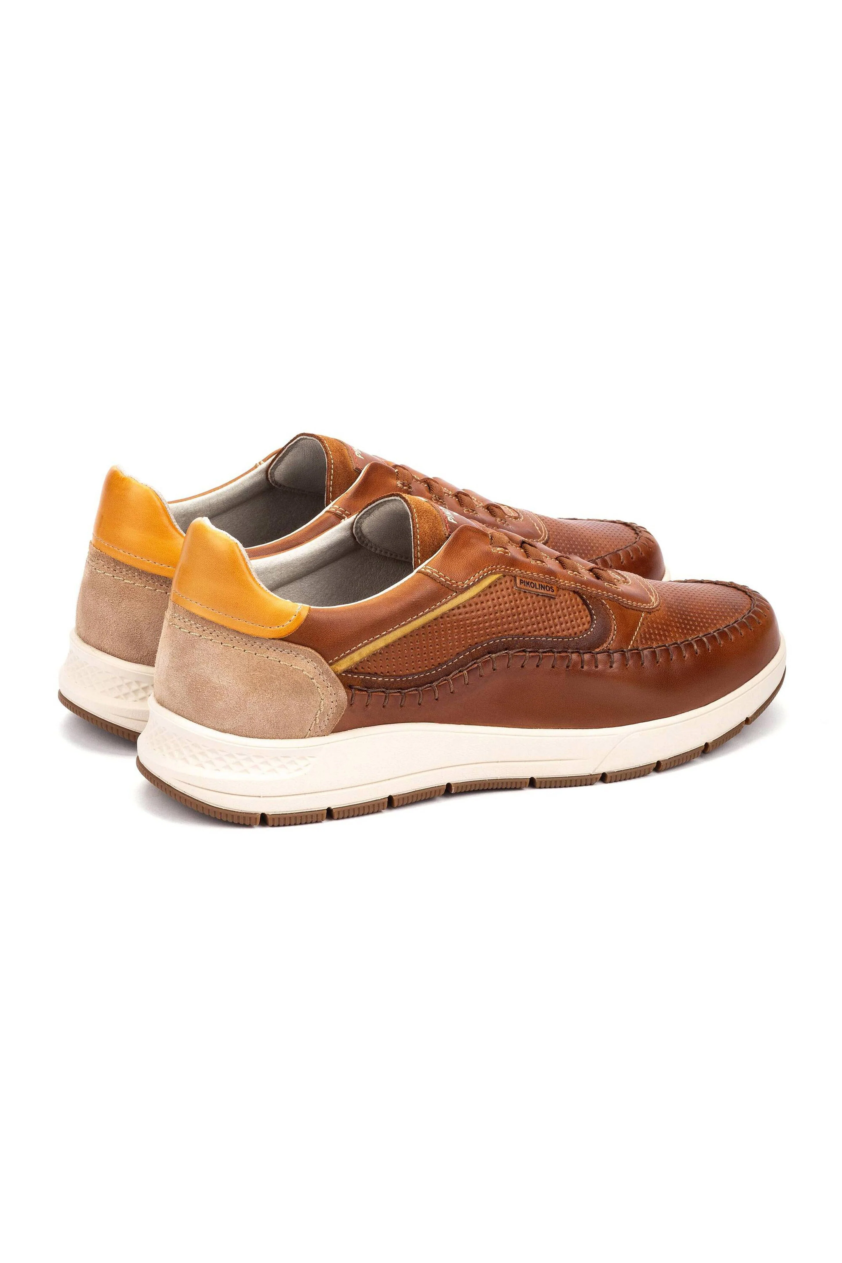 Salamanca Elasticated Leather Trainers - Cuero - Image 7