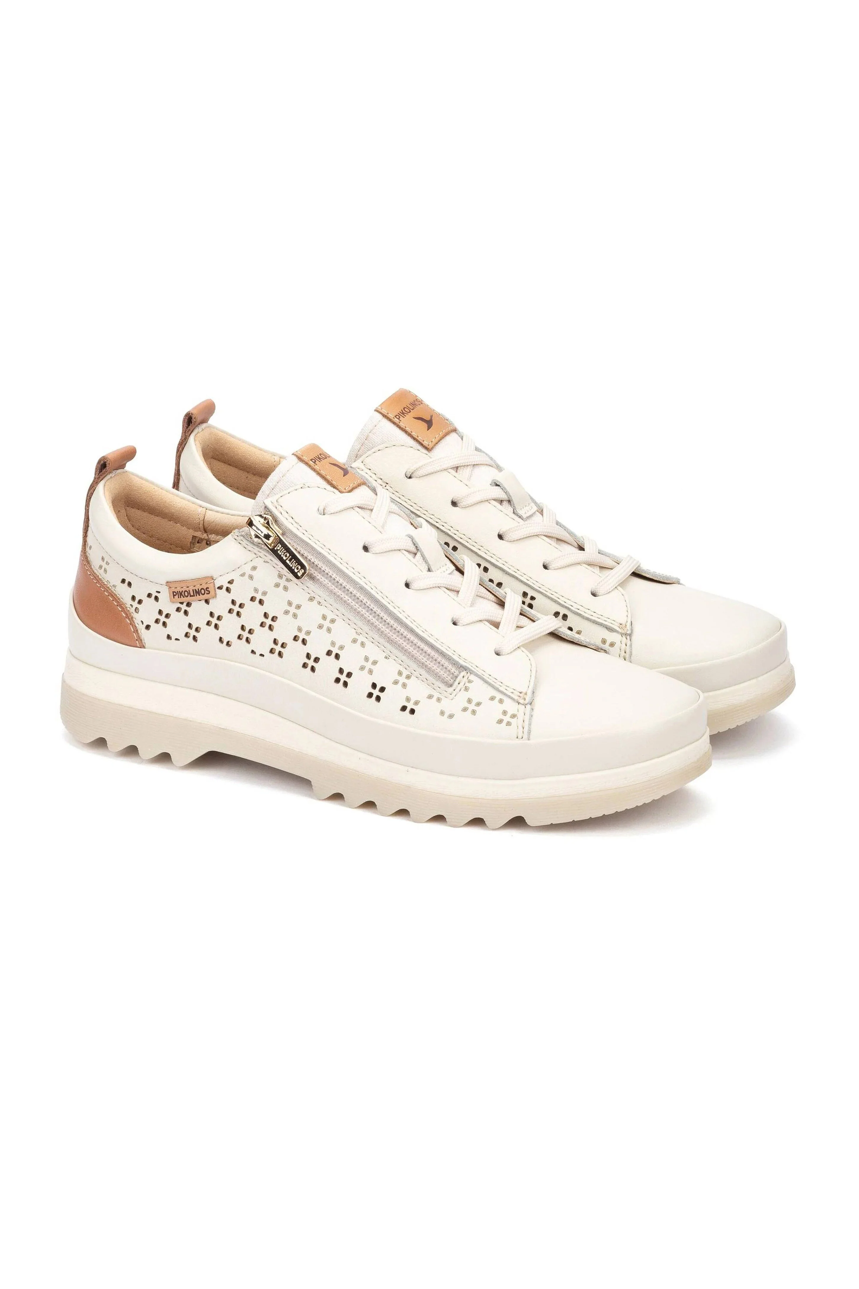 Vigo Leather Side-Zip Trainers - Nata - Image 2