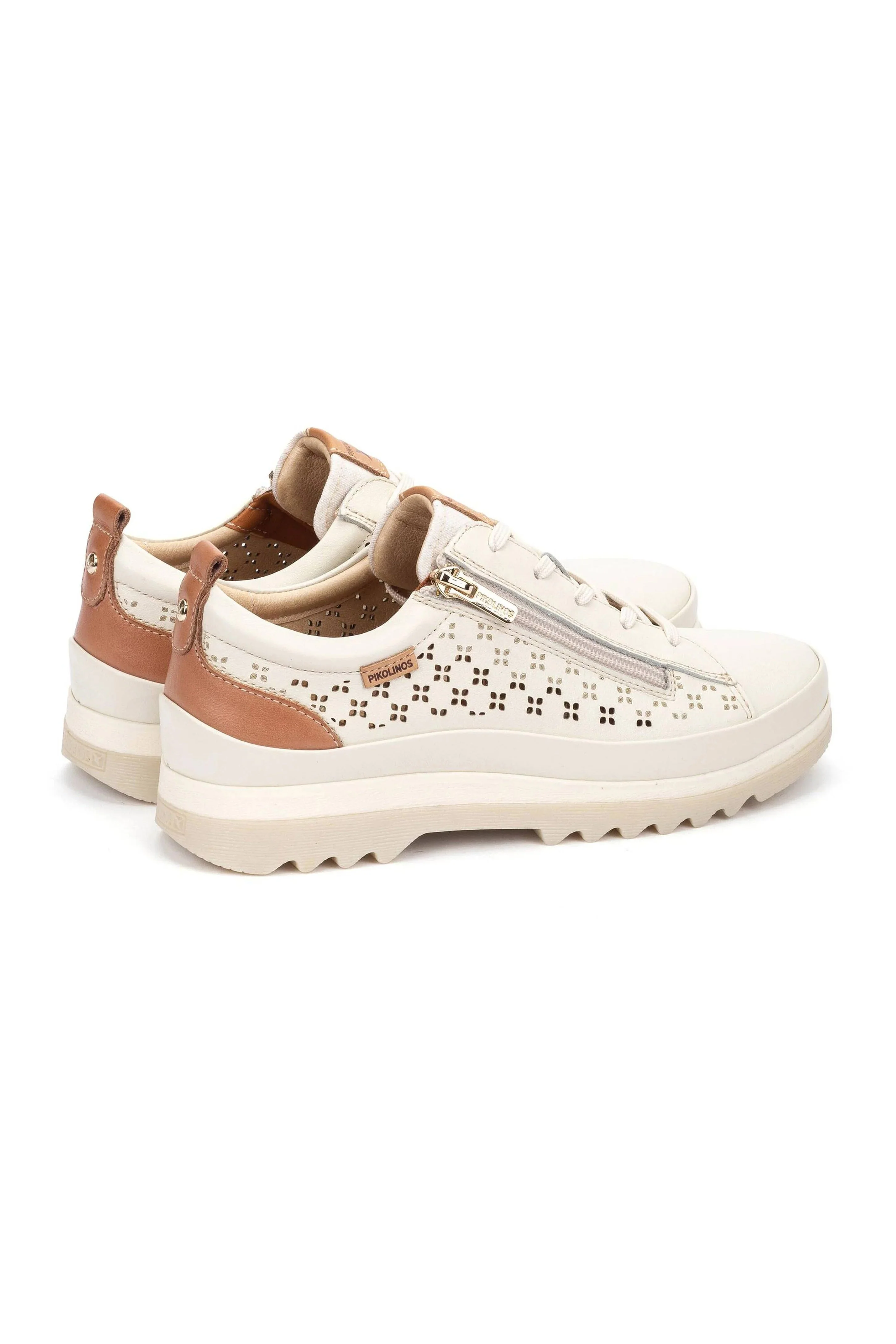 Vigo Leather Side-Zip Trainers - Nata - Image 3