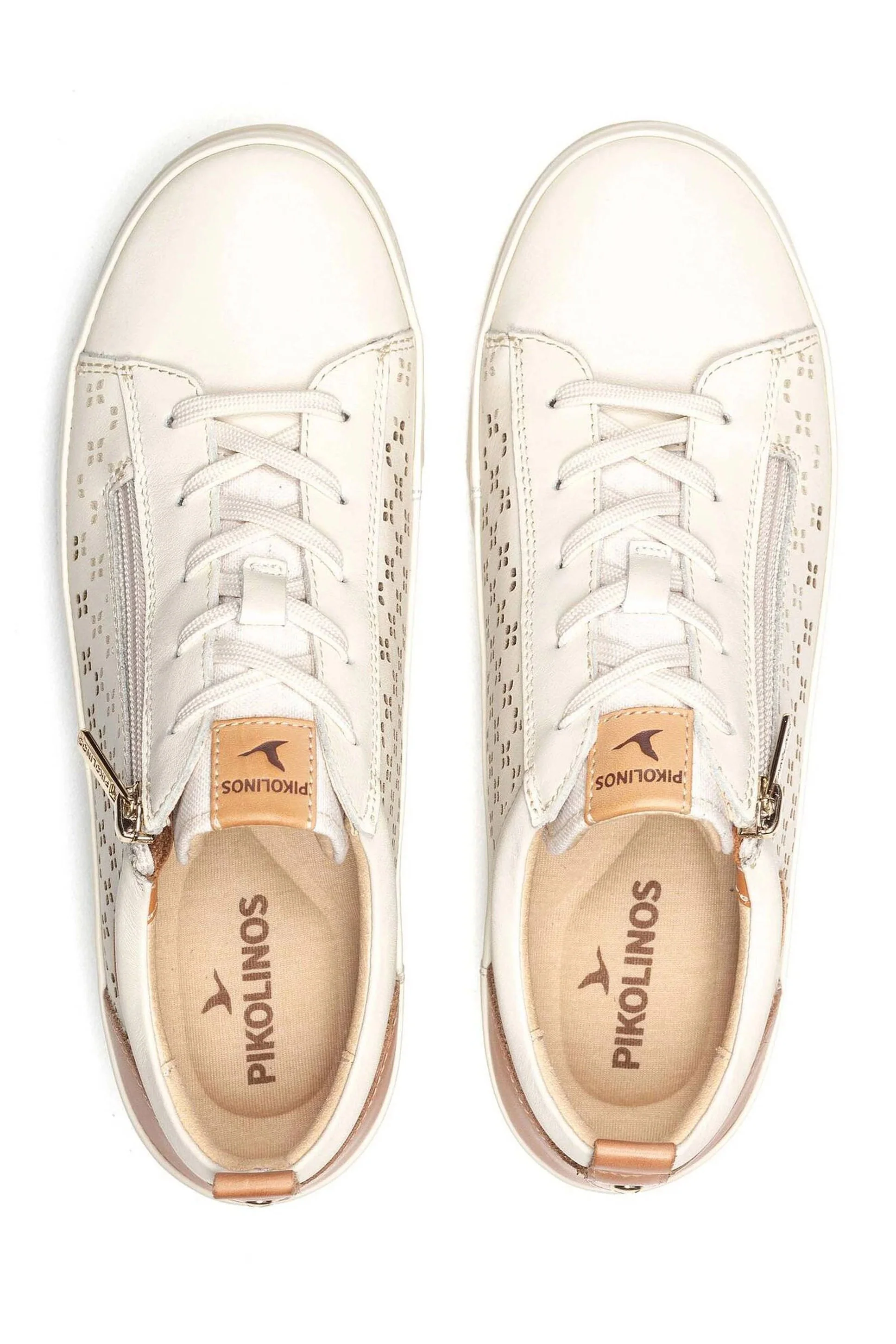 Vigo Leather Side-Zip Trainers - Nata - Image 6