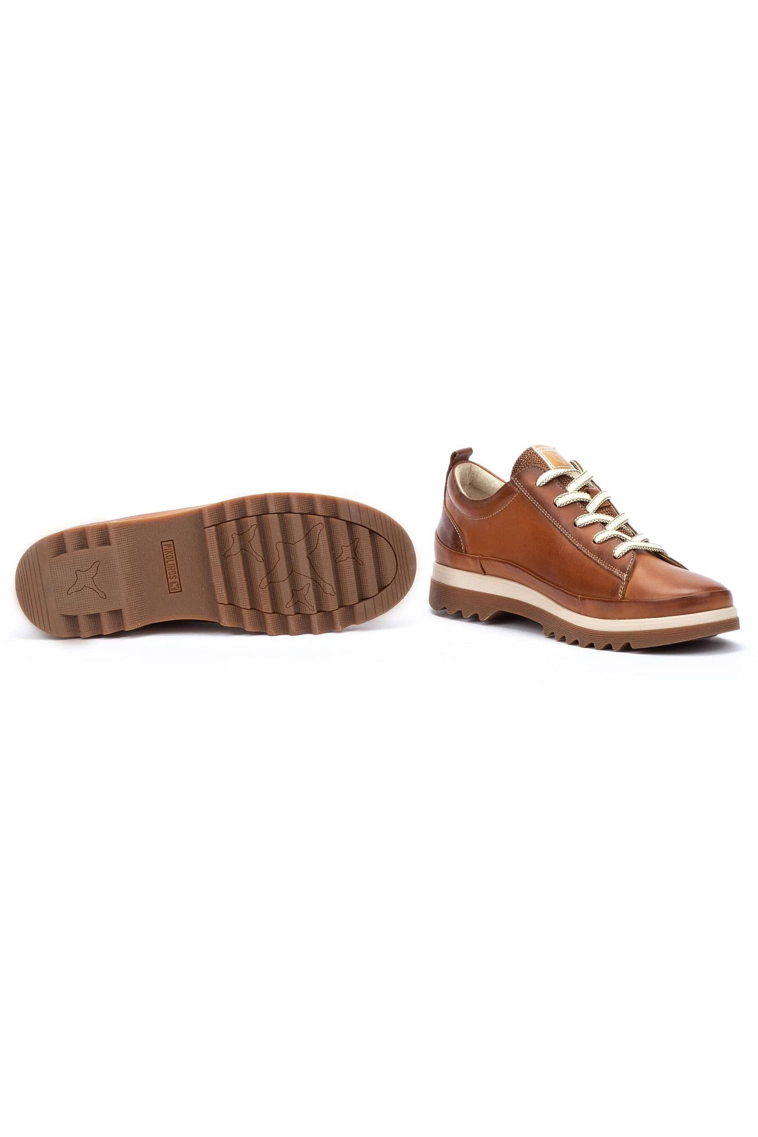 Vigo Leather Trainers with Lace and Zip - Brandy - Image 6